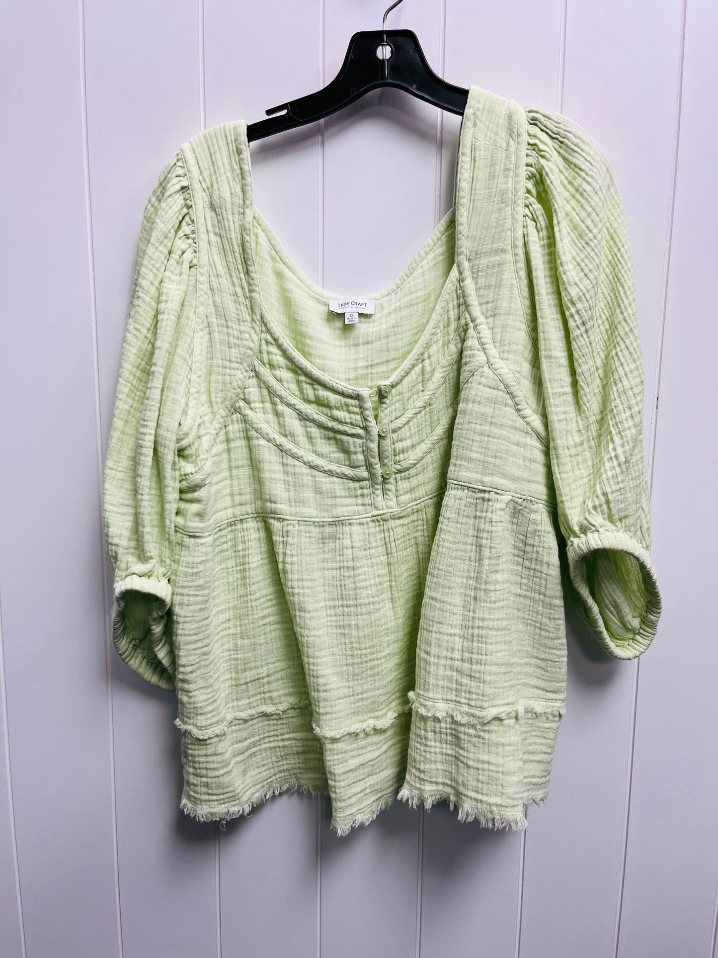 Top Short Sleeve By True Craft Size: 1x