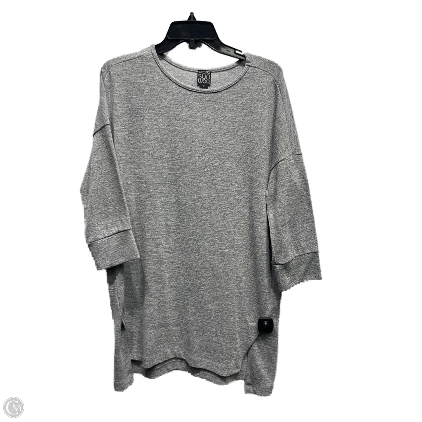 Tunic Long Sleeve By Clara Sun Woo In Grey, Size: S