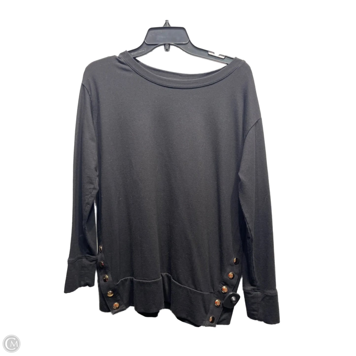 Top Long Sleeve By Chicos In Black, Size: S