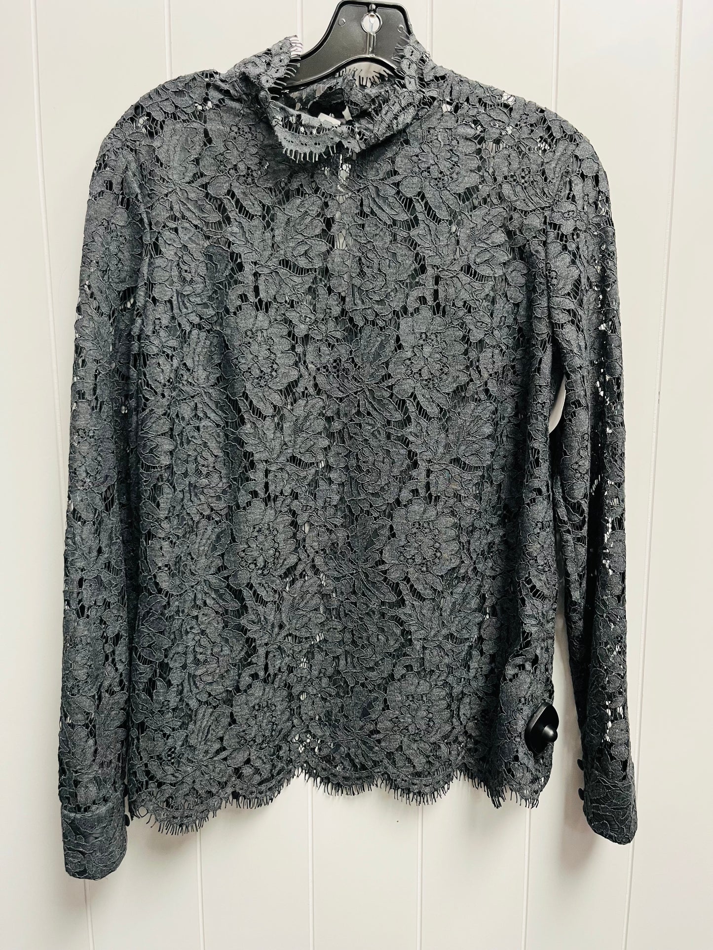 Top Long Sleeve By Carlisle In Grey, Size: 6