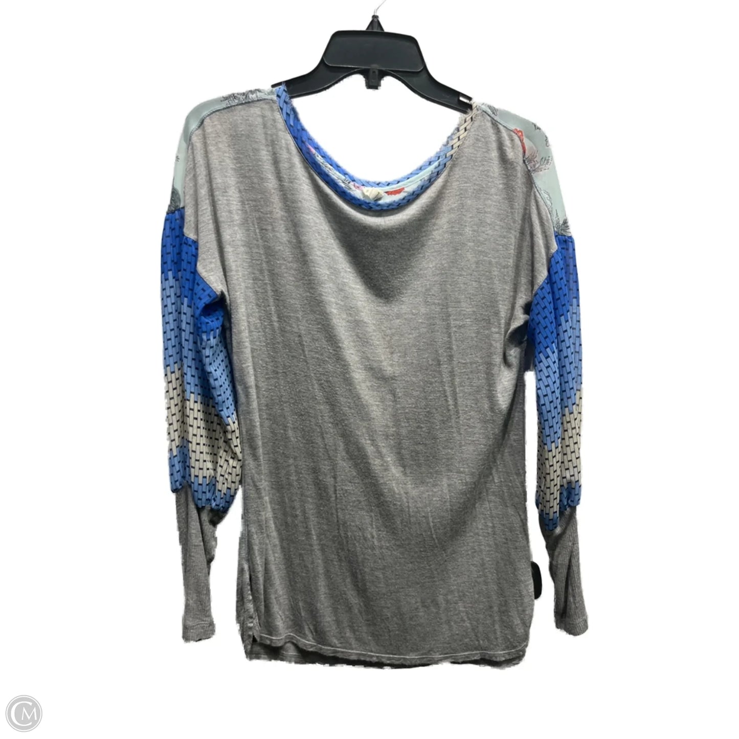 Top Long Sleeve By Tiny In Grey, Size: M