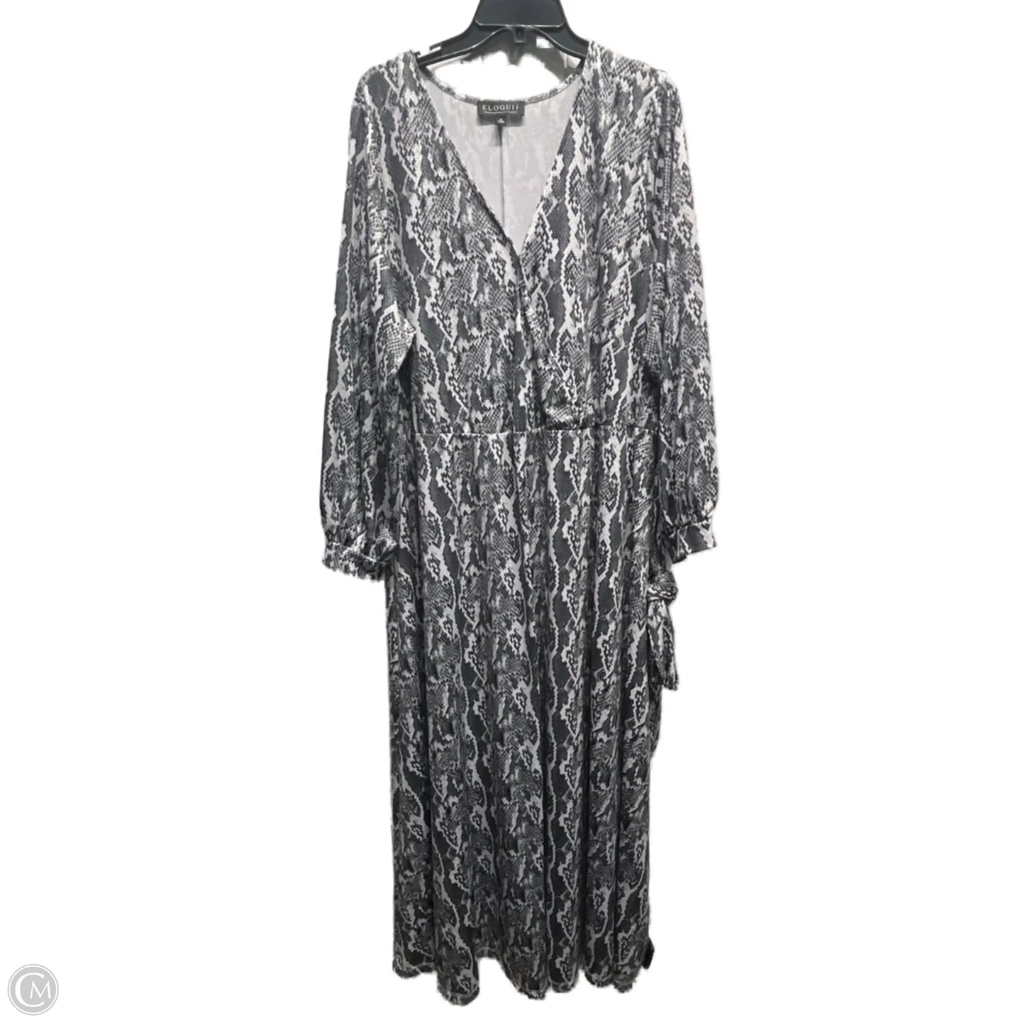 Dress Casual Maxi By Elodie In Black & Grey, Size: 20
