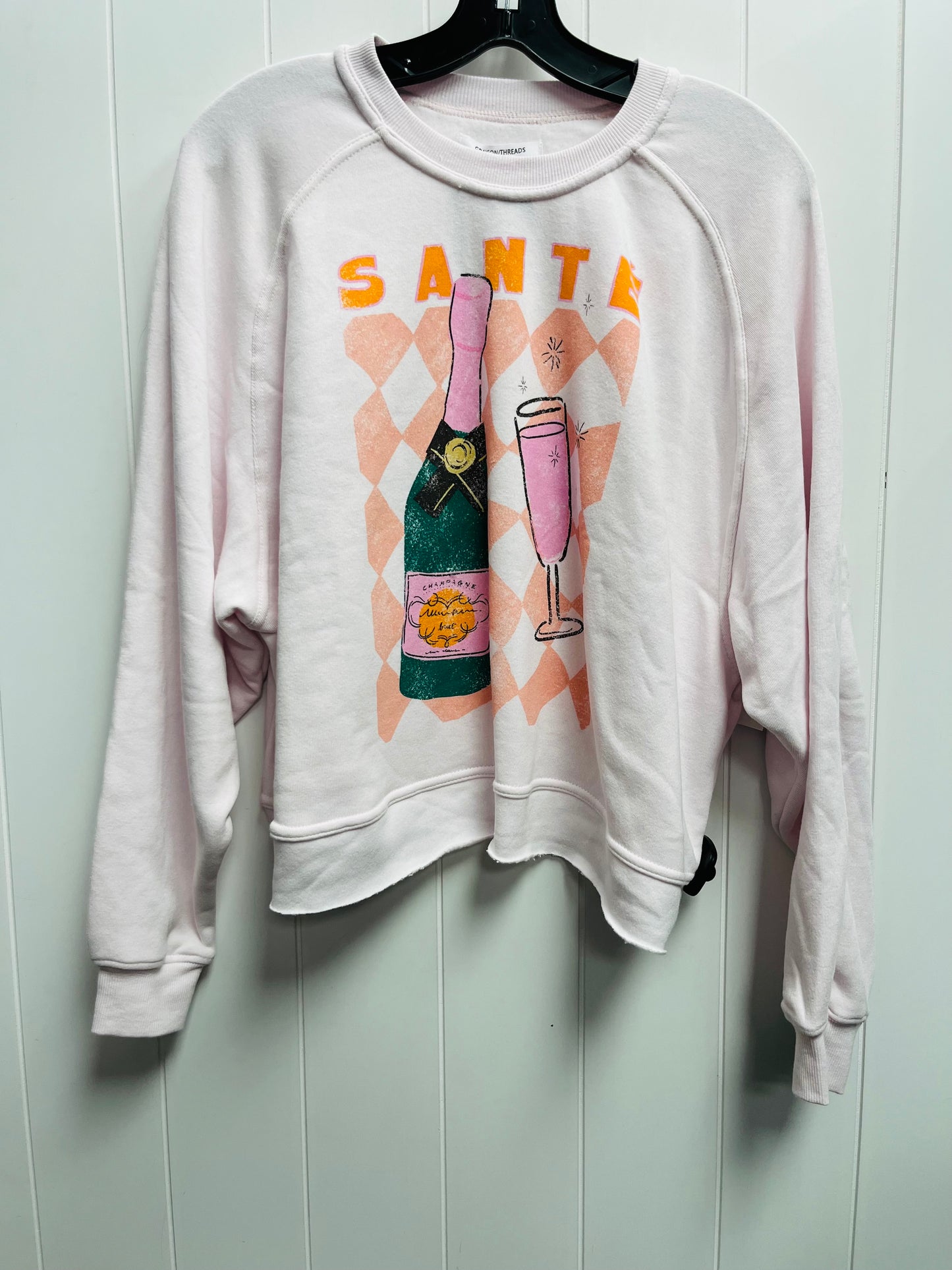 Sweatshirt Crewneck By Grayson Threads In Orange & Pink, Size: M