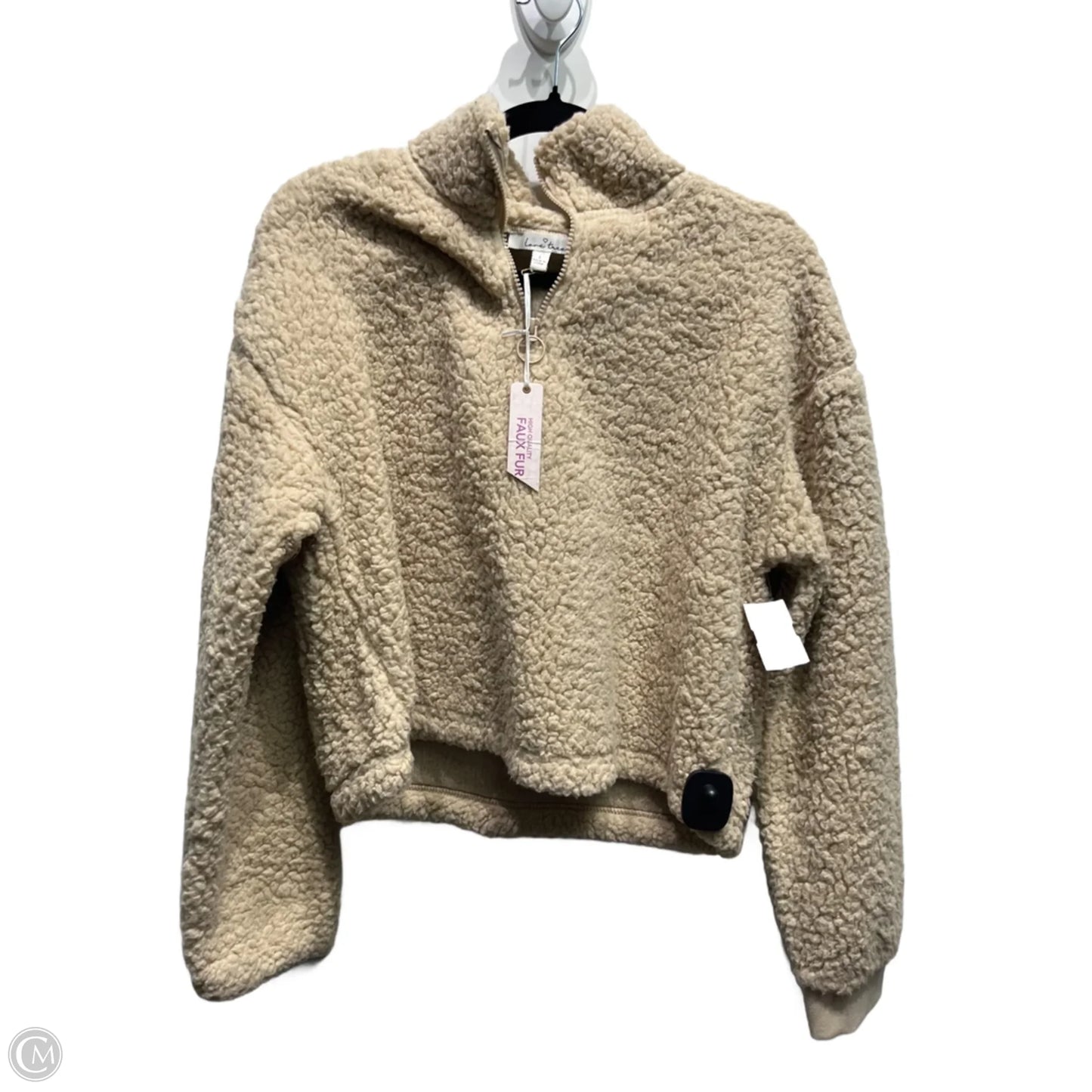 Jacket Fleece By Love Tree In Cream, Size: L