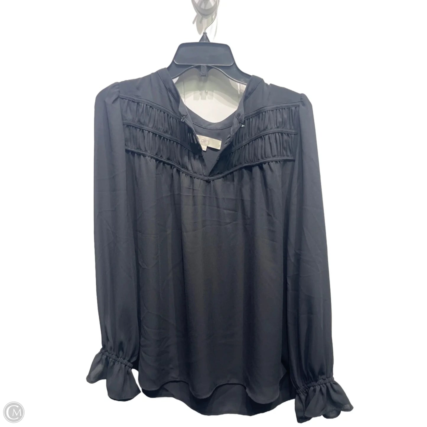 Top Long Sleeve By Loft In Black, Size: L