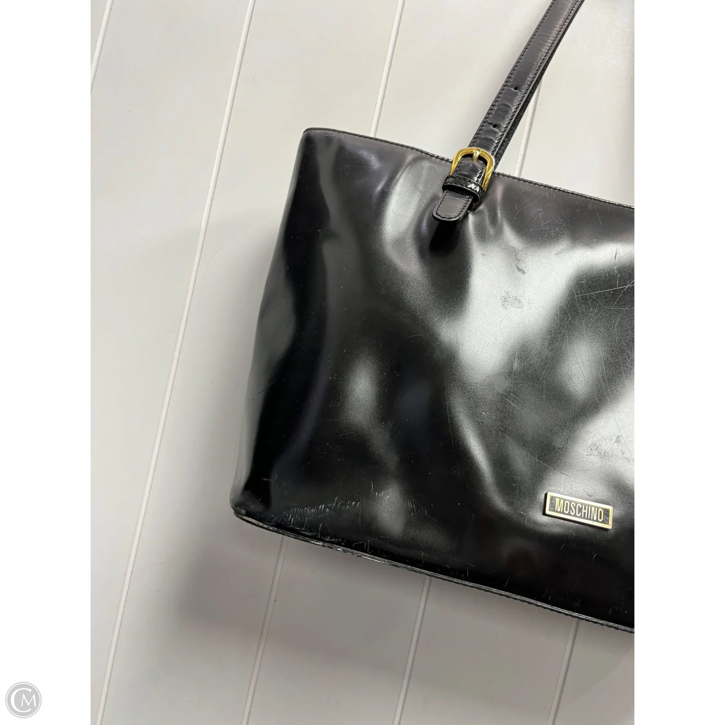 Handbag Luxury Designer By Moschino, Size: Large