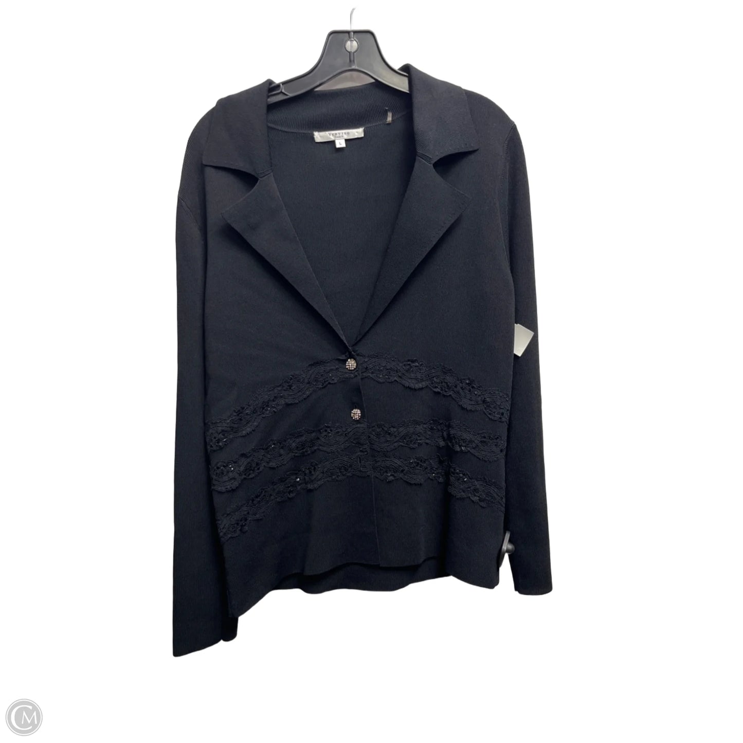 Sweater Cardigan By Cmc In Black, Size: L