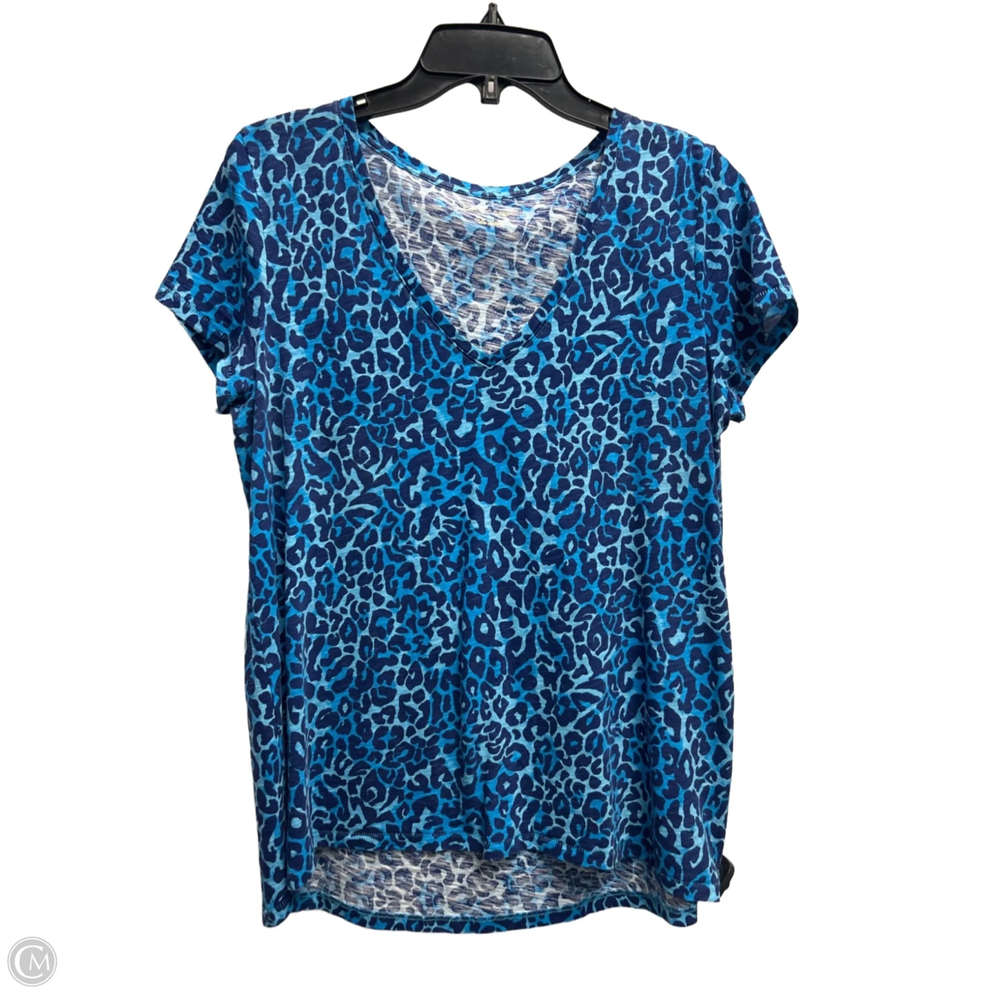 Top Short Sleeve Designer By Lilly Pulitzer In Blue, Size: M