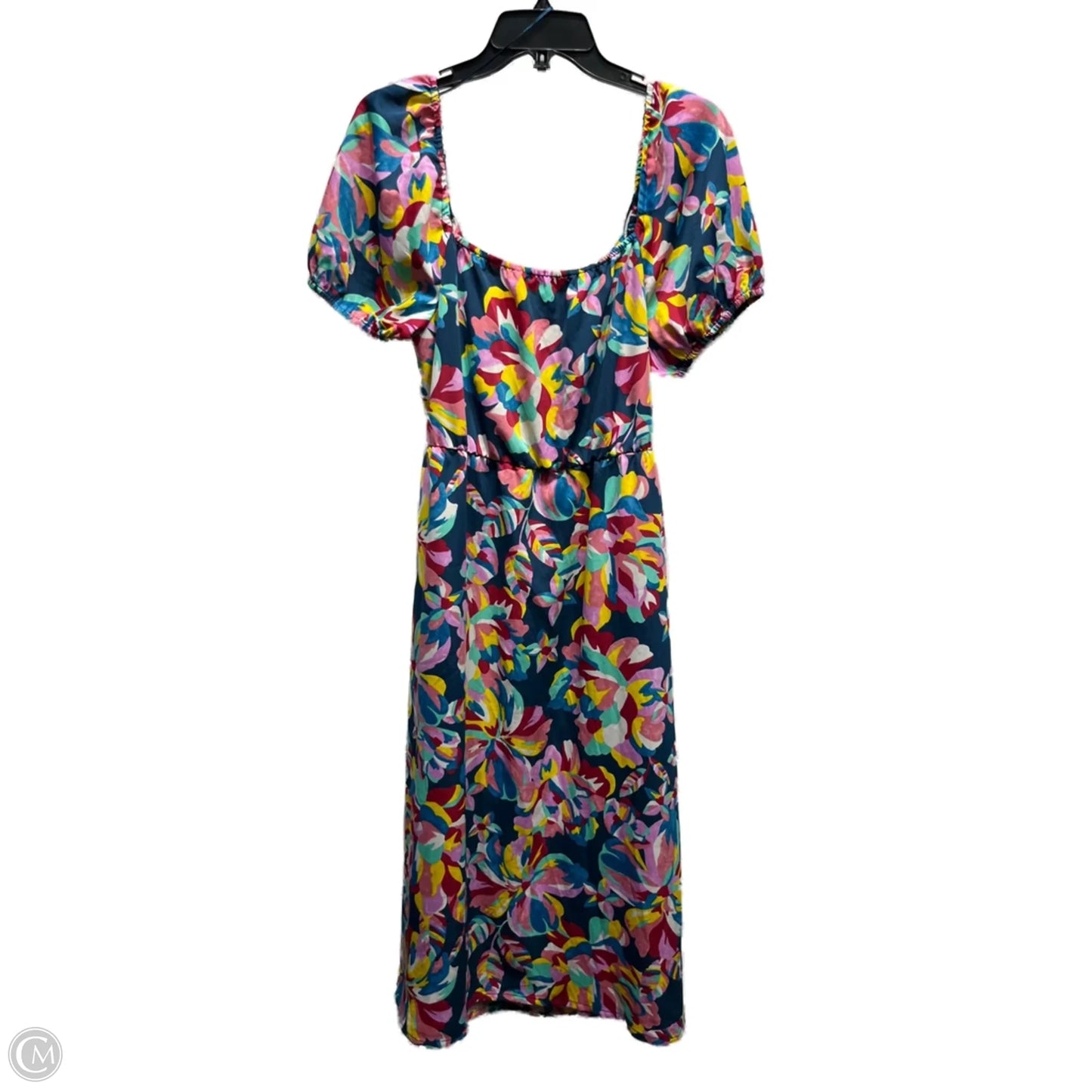Dress Casual Midi By the get In Green & Yellow, Size: M