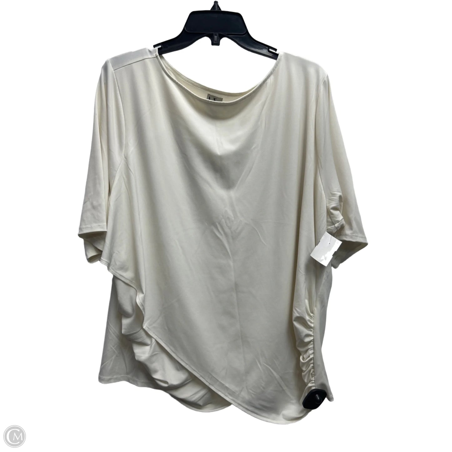 Top Short Sleeve By Worthington In Cream, Size: 2x