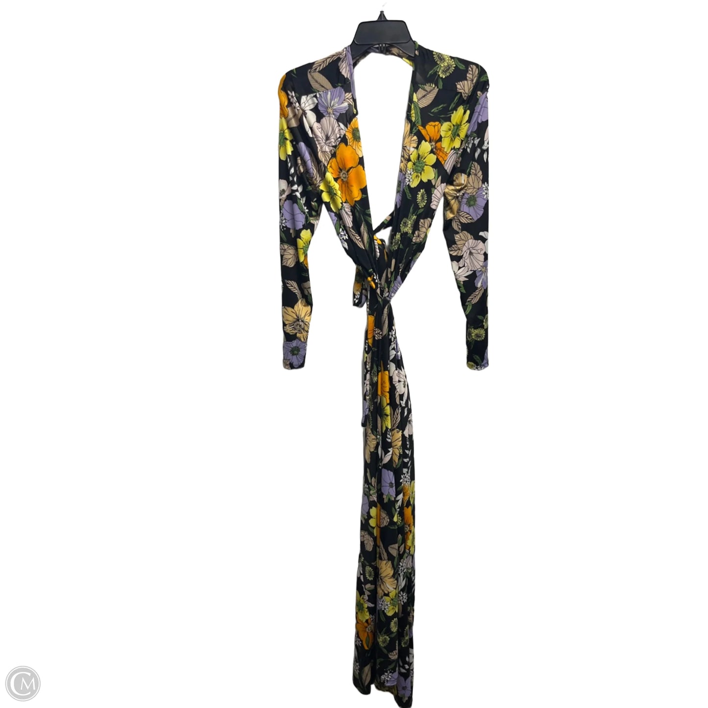 Dress Casual Maxi By Clothes Mentor In Black & Yellow, Size: L