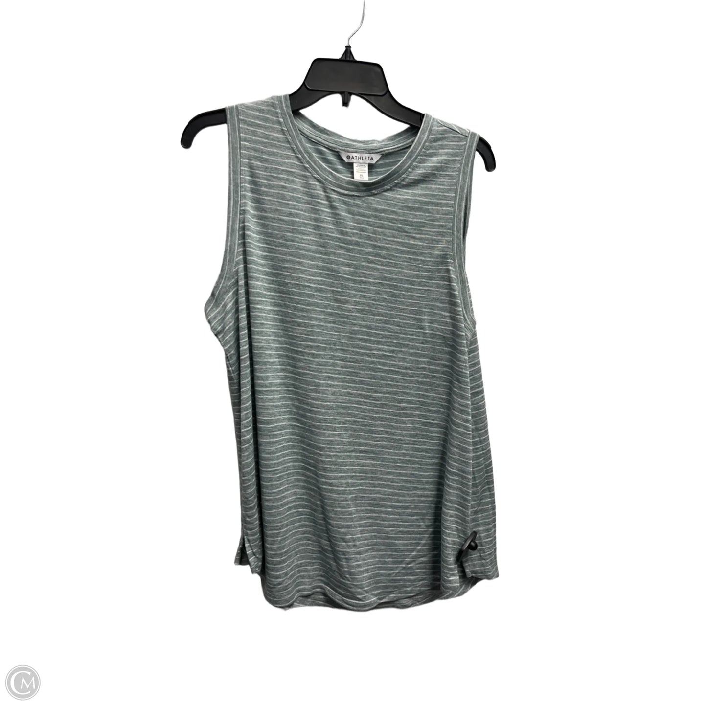 Athletic Tank Top By Athleta In Green & White, Size: Xl