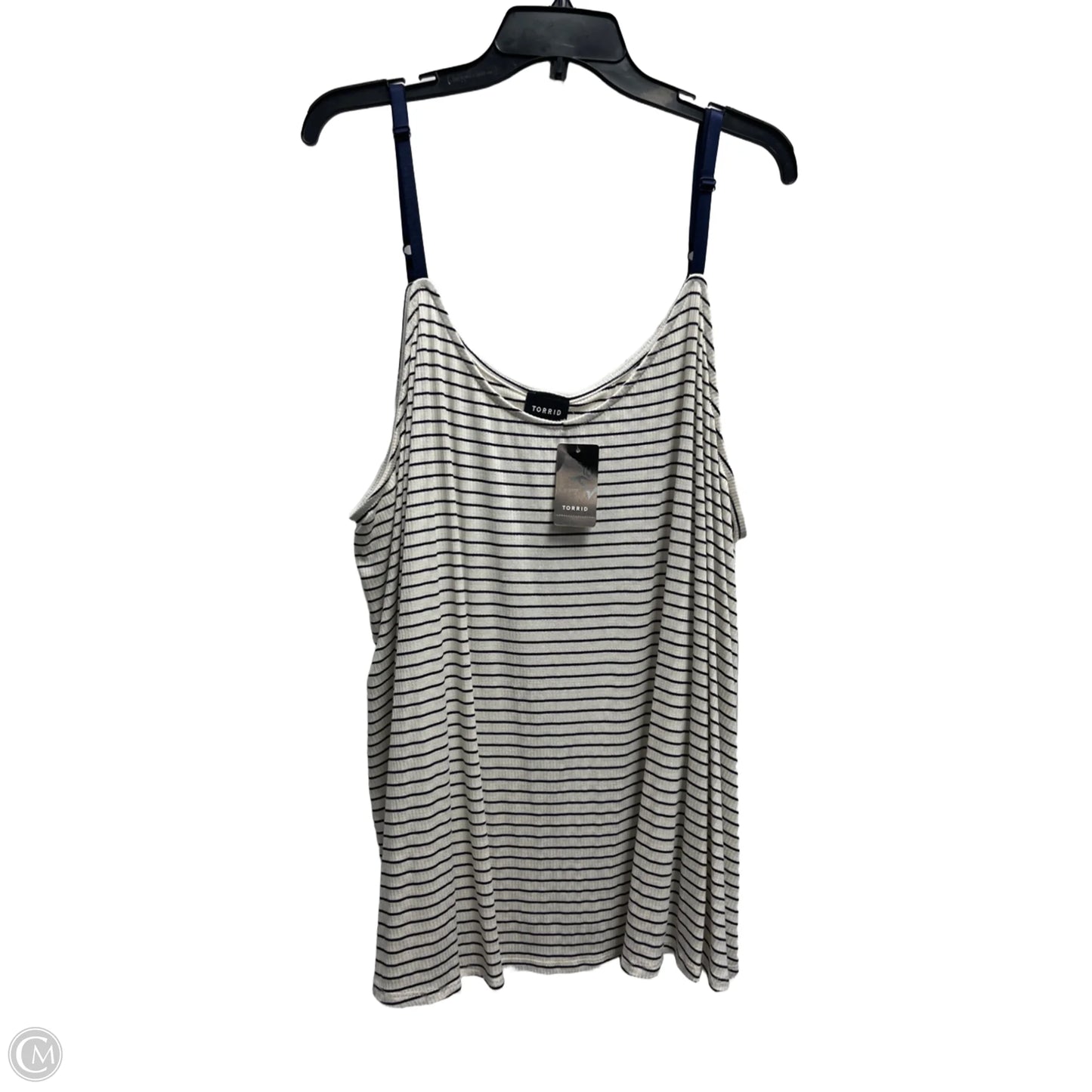 Top Sleeveless By Torrid In Blue & White, Size: 6