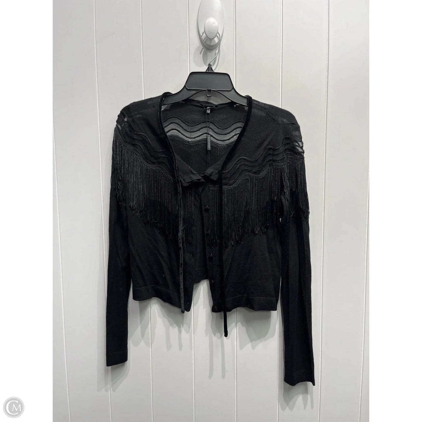 Sweater Cardigan By Tahari By Arthur Levine In Black, Size: M
