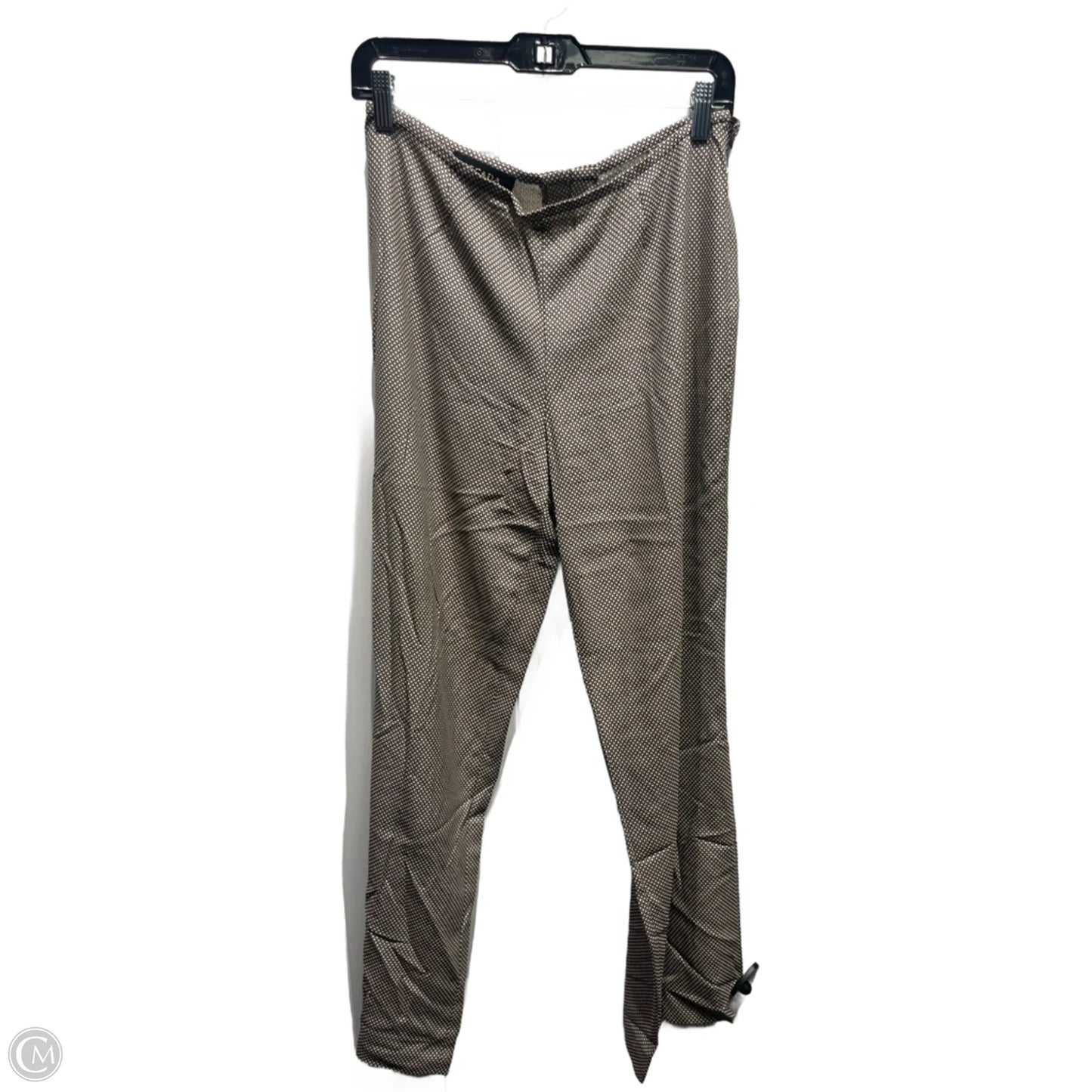 Pants Designer By Escada In Brown & Cream, Size: M