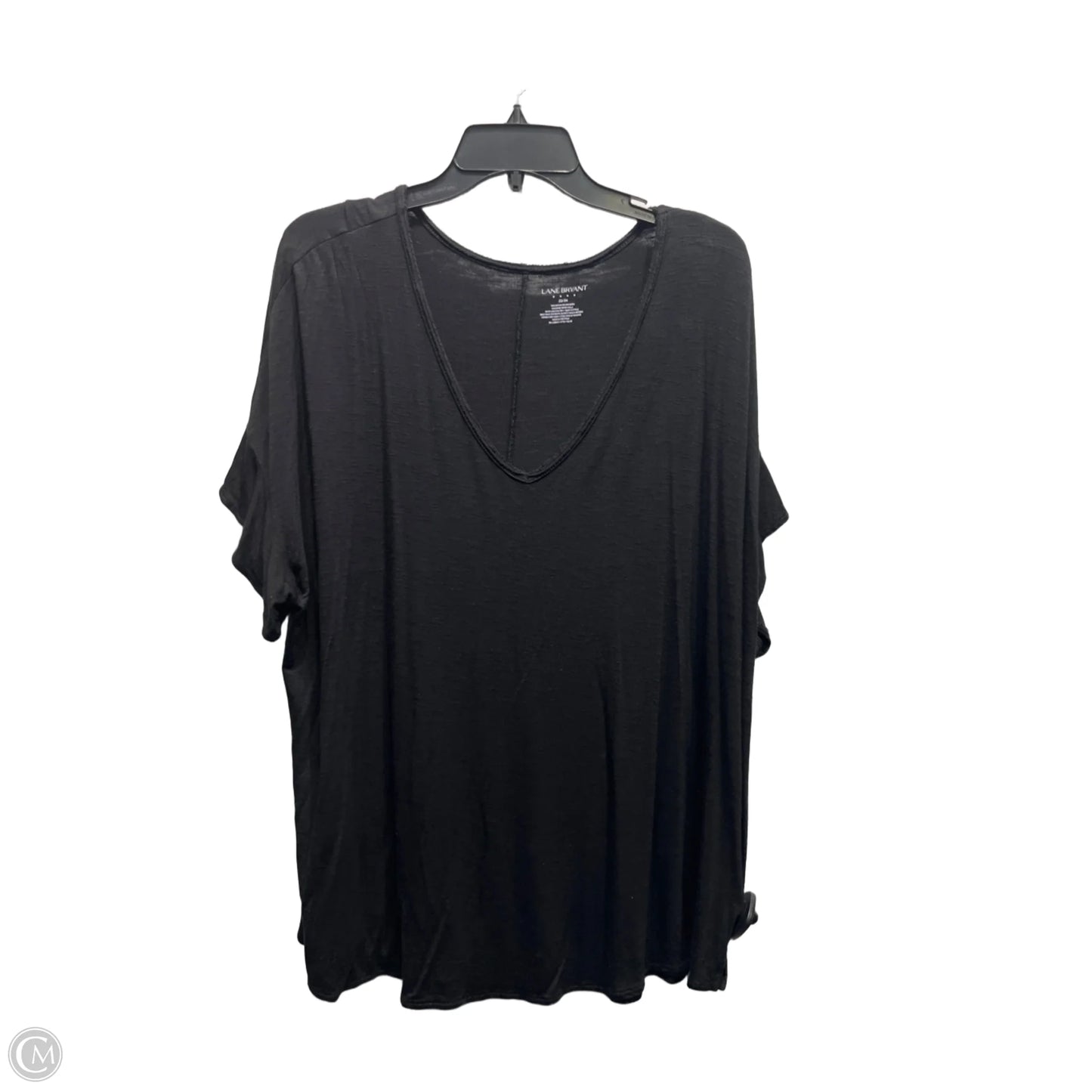 Top Short Sleeve Basic By Lane Bryant In Black, Size: 22