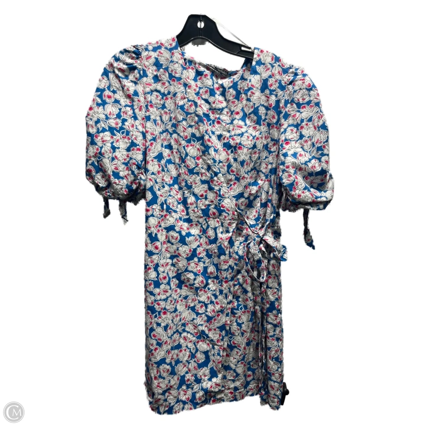 Dress Casual Short By Zara In Blue & Pink, Size: L