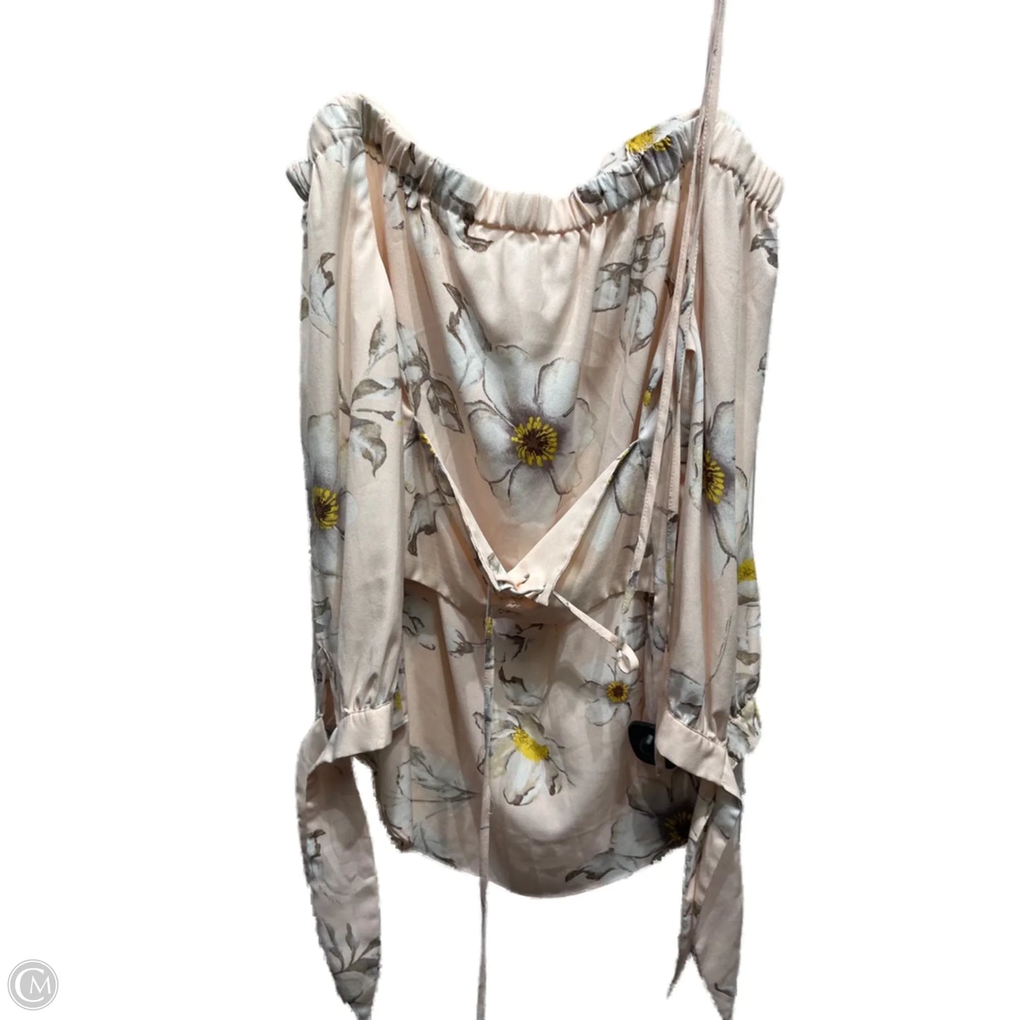 Top Long Sleeve By Joa In Pink & Yellow, Size: M