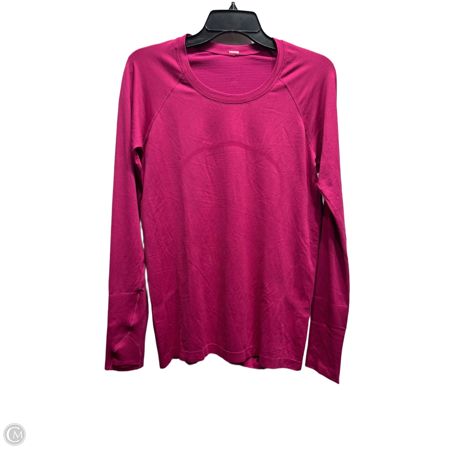 Athletic Top Long Sleeve Collar By Lululemon In Pink, Size: 10
