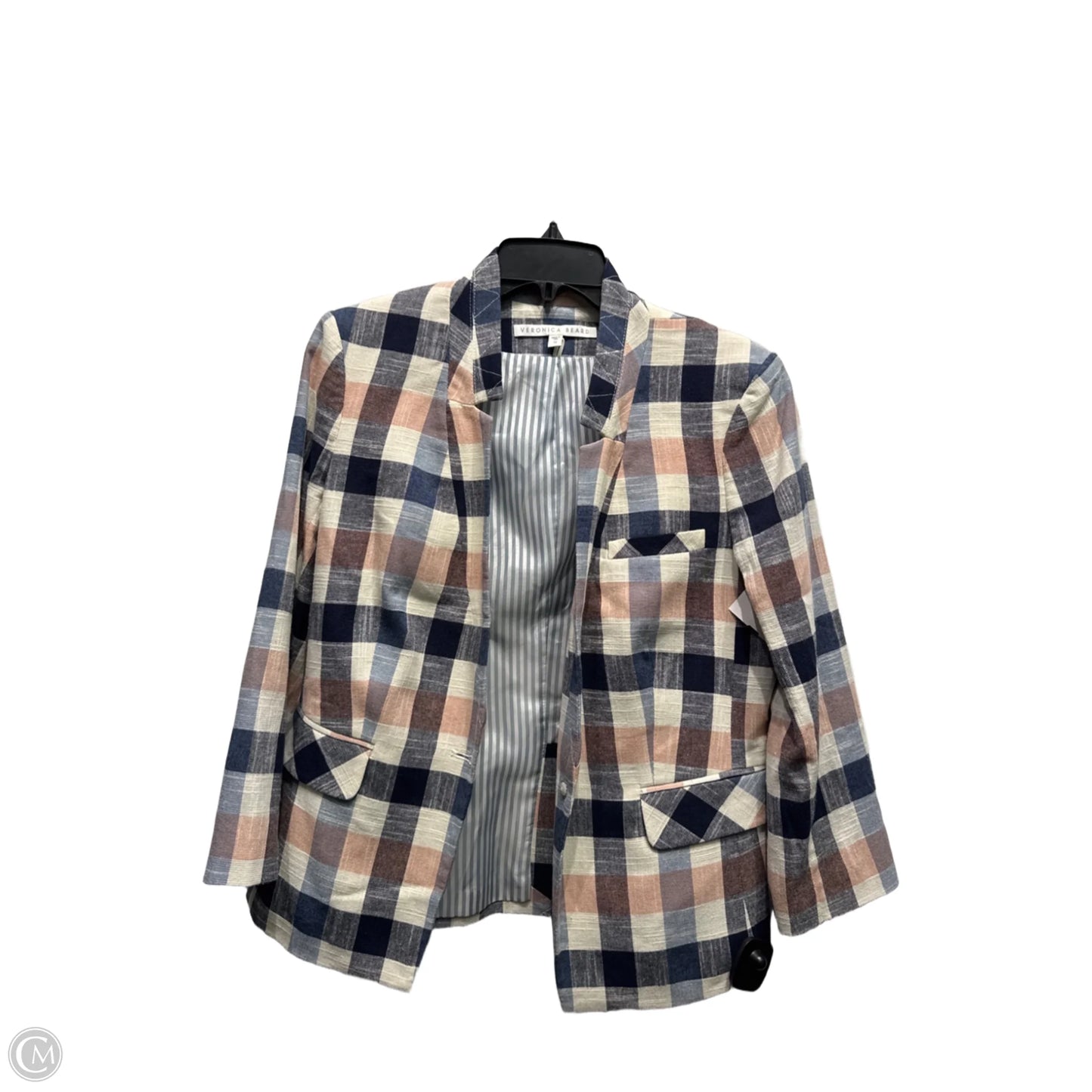 Blazer By Veronica Beard In Blue & Orange, Size: 10