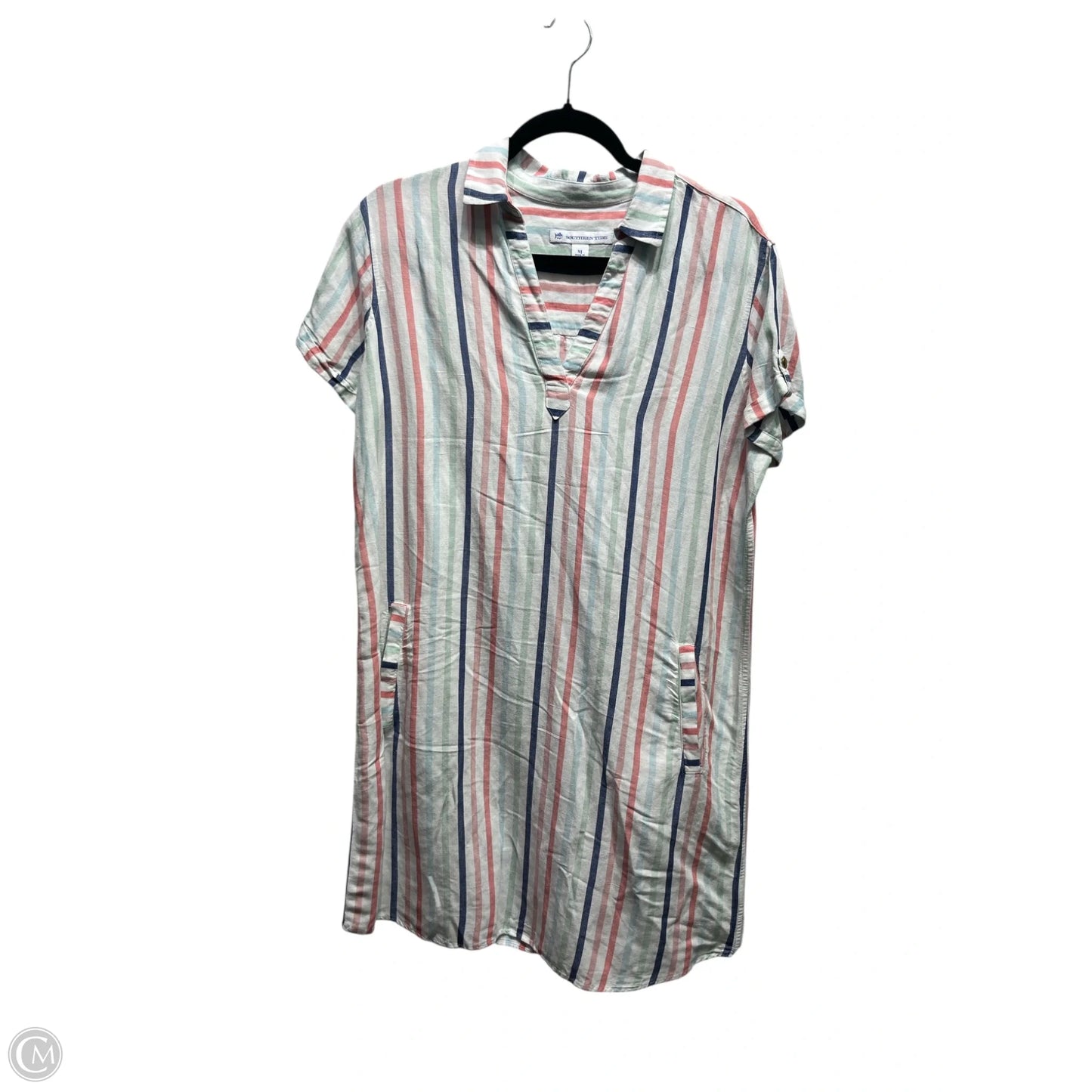 Dress Casual Short By Southern Tide In Green & Orange, Size: M