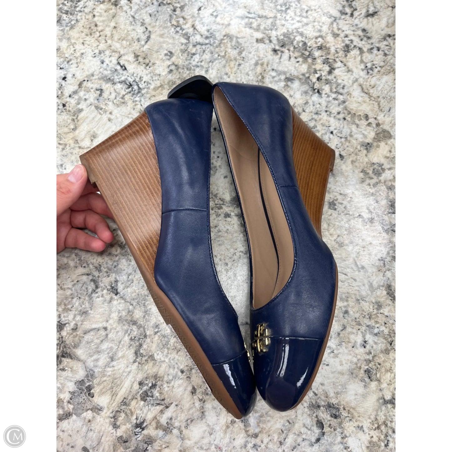 Shoes Designer By Tory Burch In Navy, Size: 11