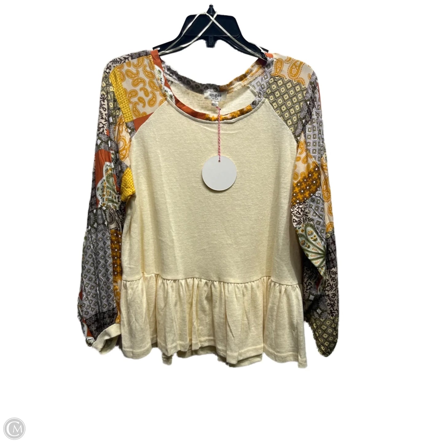 Top Long Sleeve By Umgee In Orange & Tan, Size: S