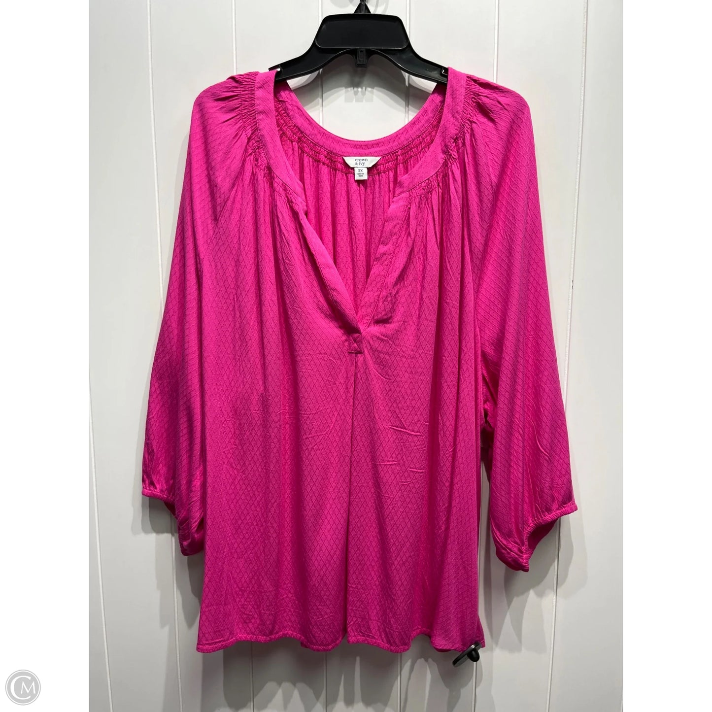 Top Long Sleeve By Crown And Ivy In Pink, Size: 3x