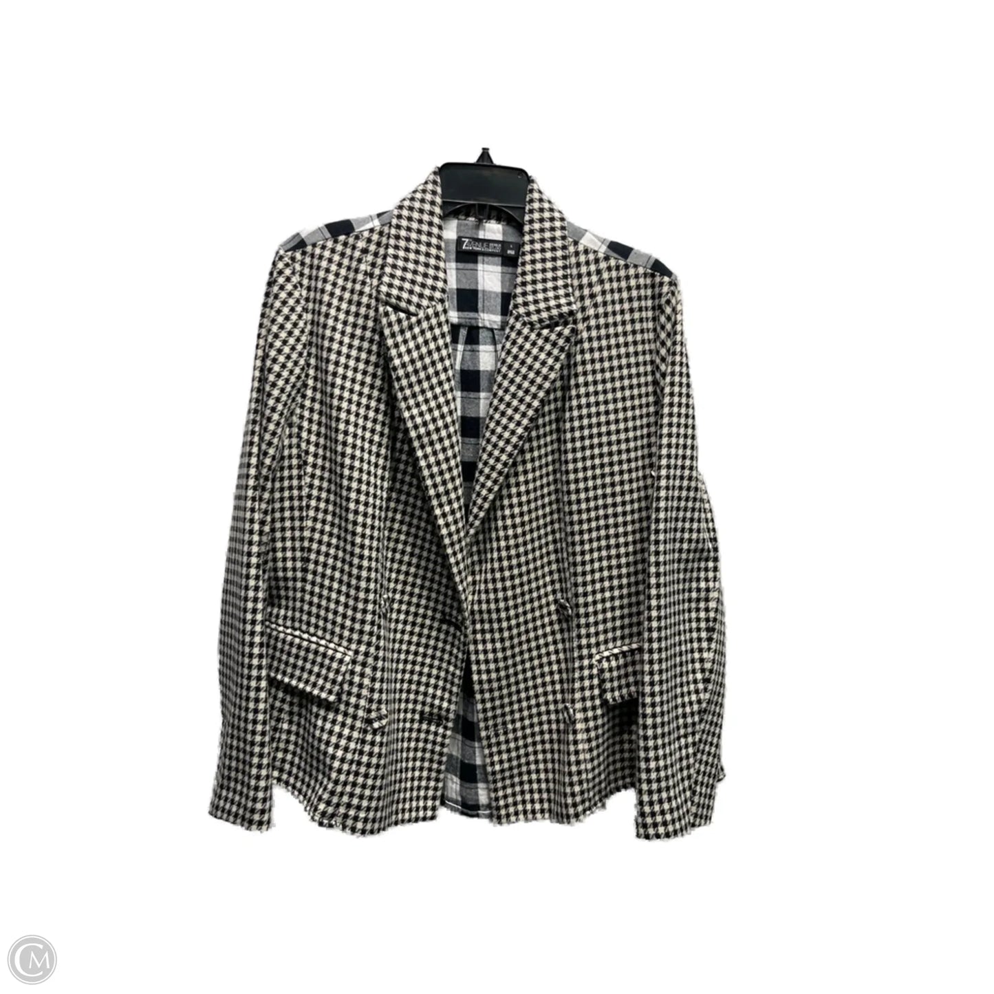 Blazer By New York And Co In Black & Tan, Size: L