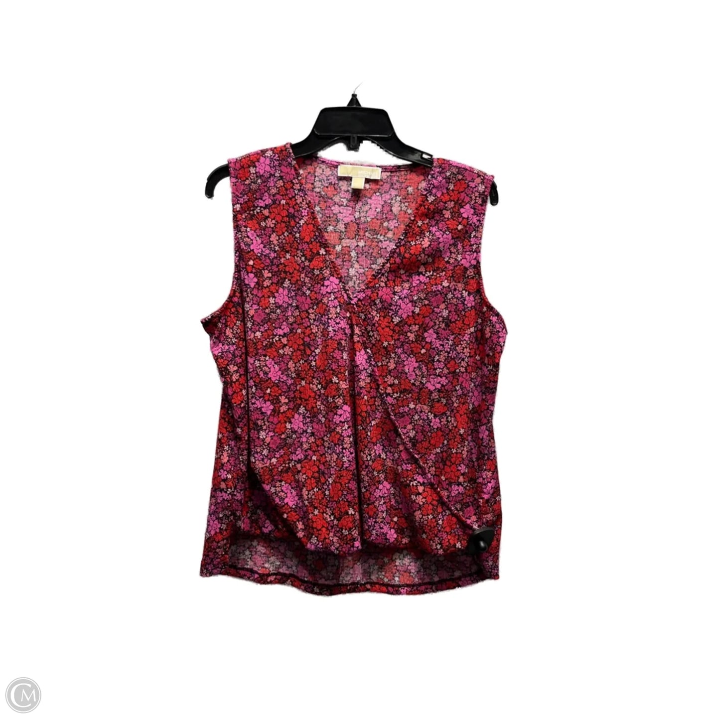 Top Sleeveless By Michael By Michael Kors In Pink & Red, Size: L