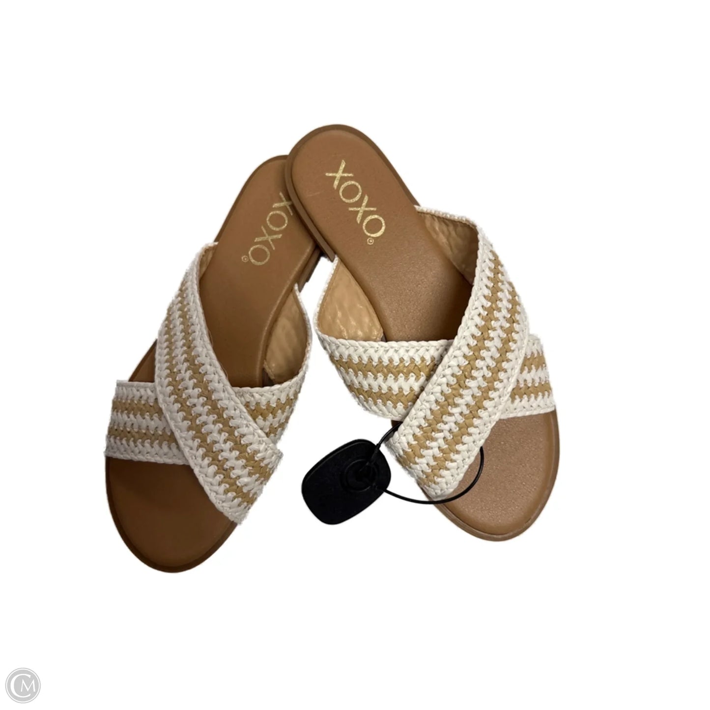 Sandals Flats By Xoxo In Tan & White, Size: 8