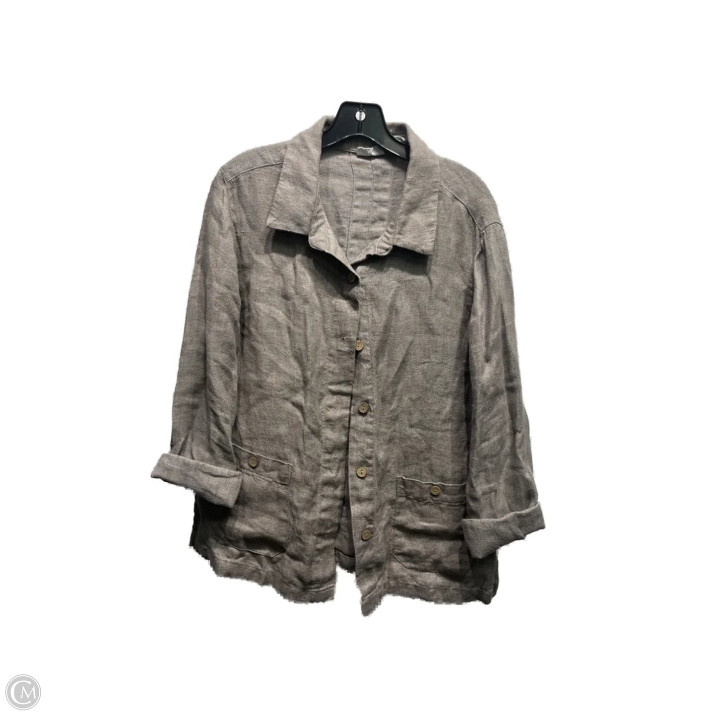 Blazer By Sigrid Olsen In Taupe, Size: M