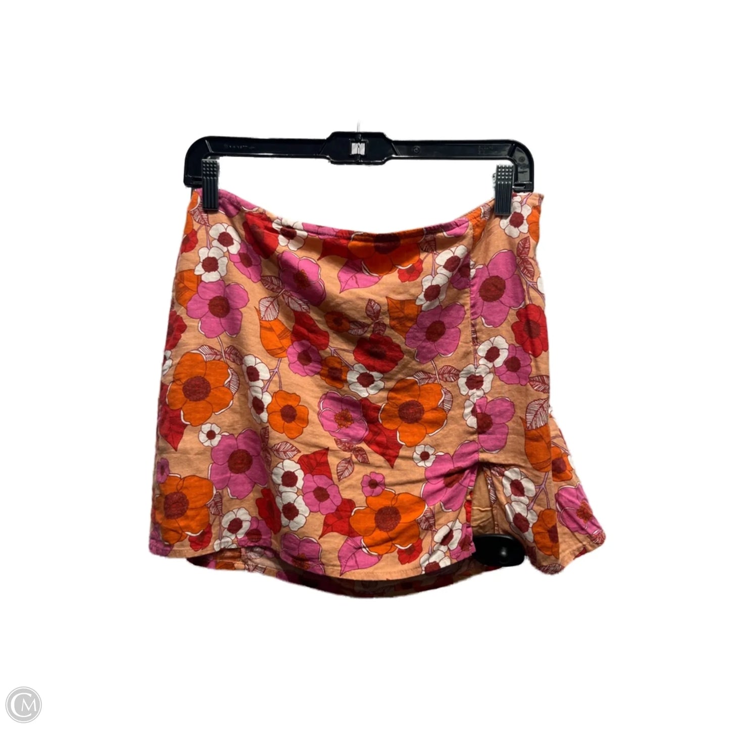 Skirt Mini & Short By Urban Outfitters In Orange & Pink, Size: M