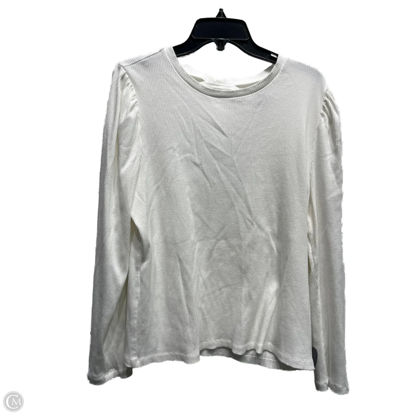 Top Long Sleeve By Gap In White, Size: Xxl