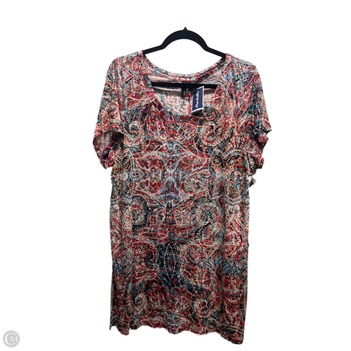 Top Short Sleeve Basic By Cynthia Rowley In Black & Red, Size: 1x