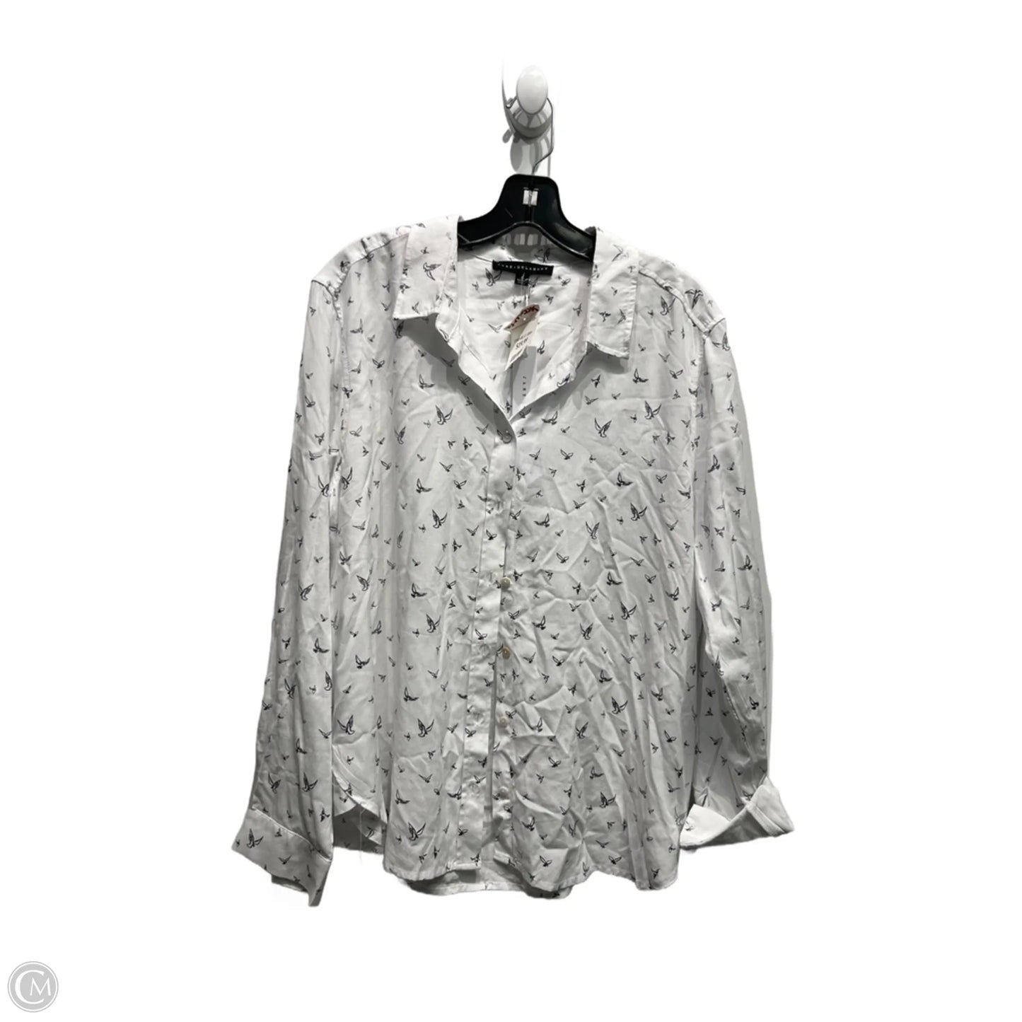 Top Long Sleeve By Jane And Delancey In Black & White, Size: Xl