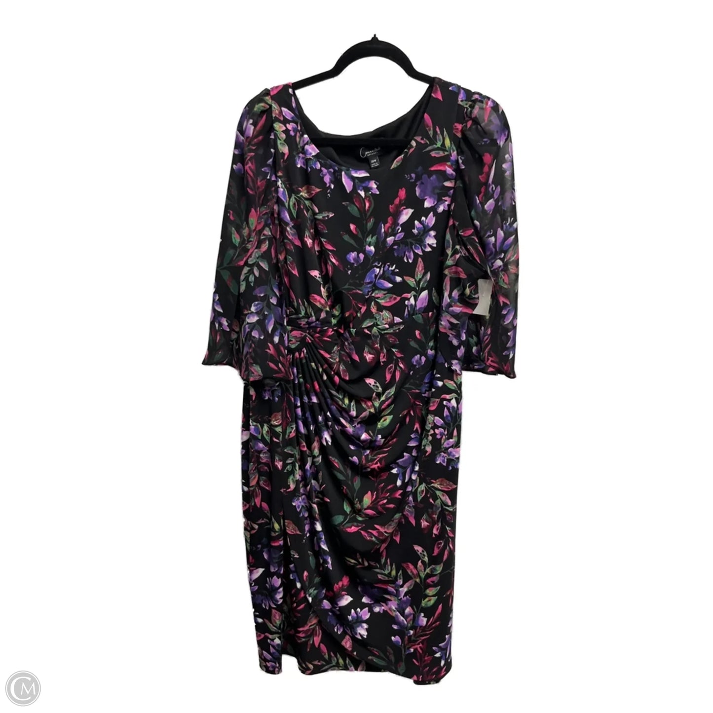 Dress Work By Connected Apparel In Black & Pink, Size: 20