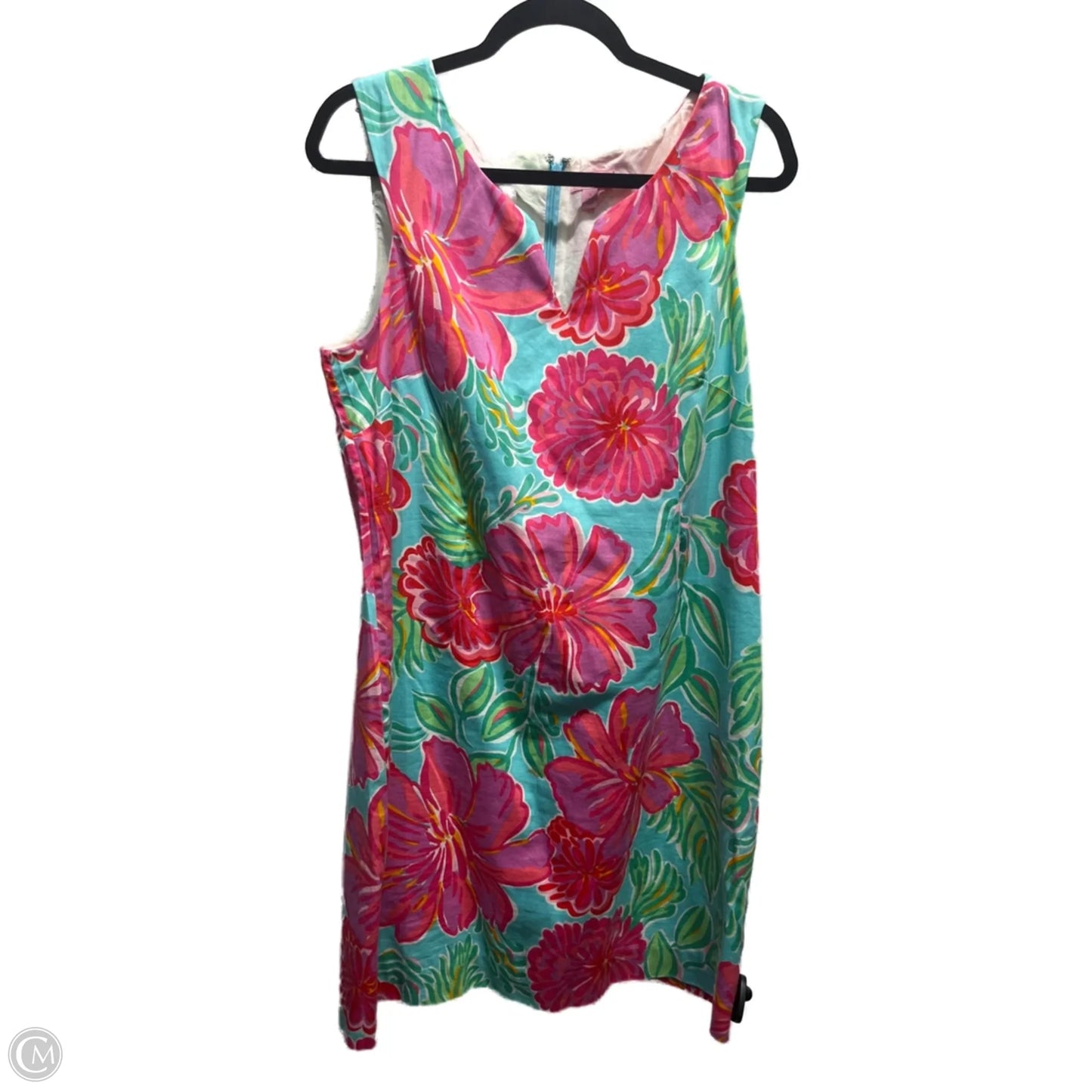 Dress Designer By Lilly Pulitzer In Blue & Red, Size: 14