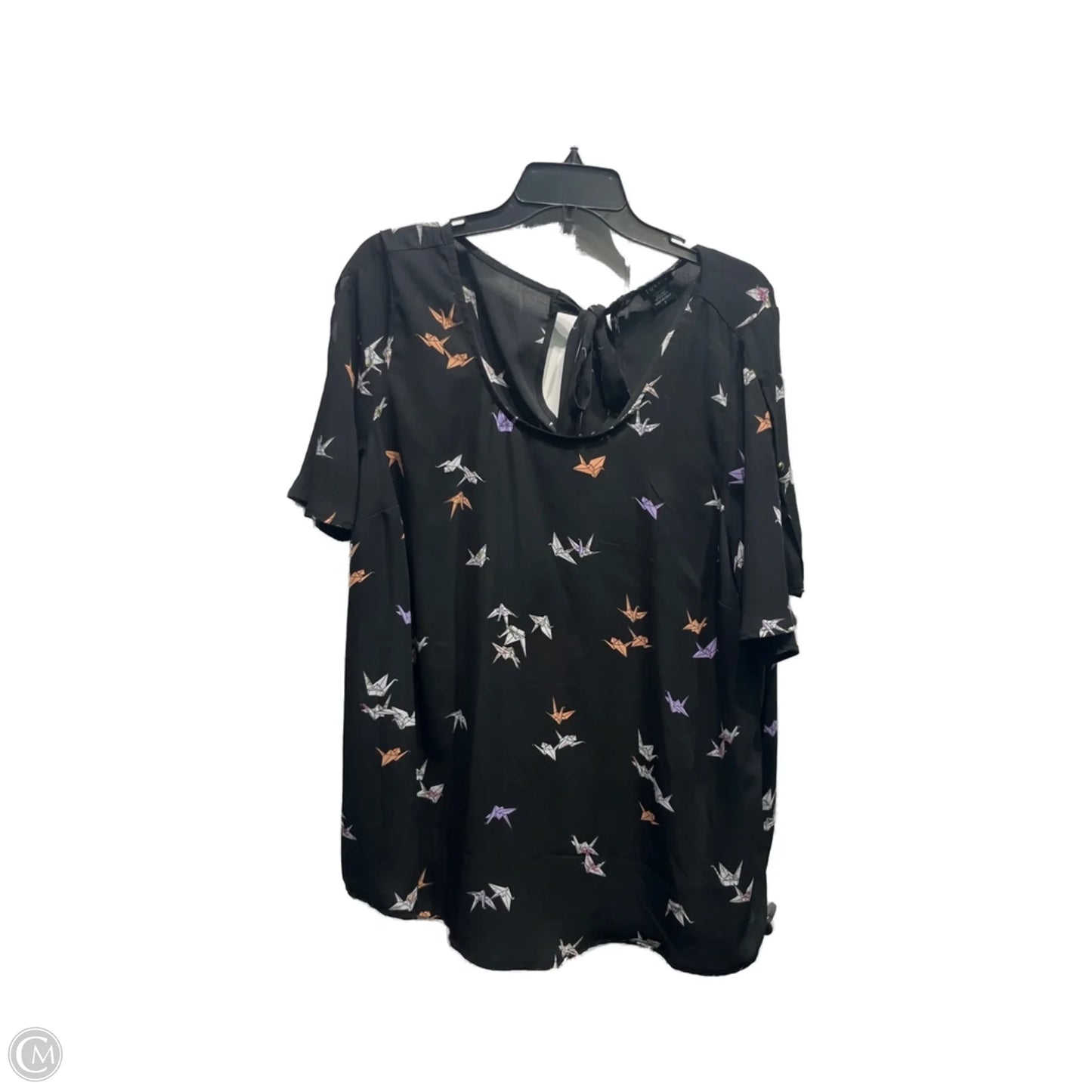 Top Short Sleeve By Torrid In Black & Orange, Size: 1x