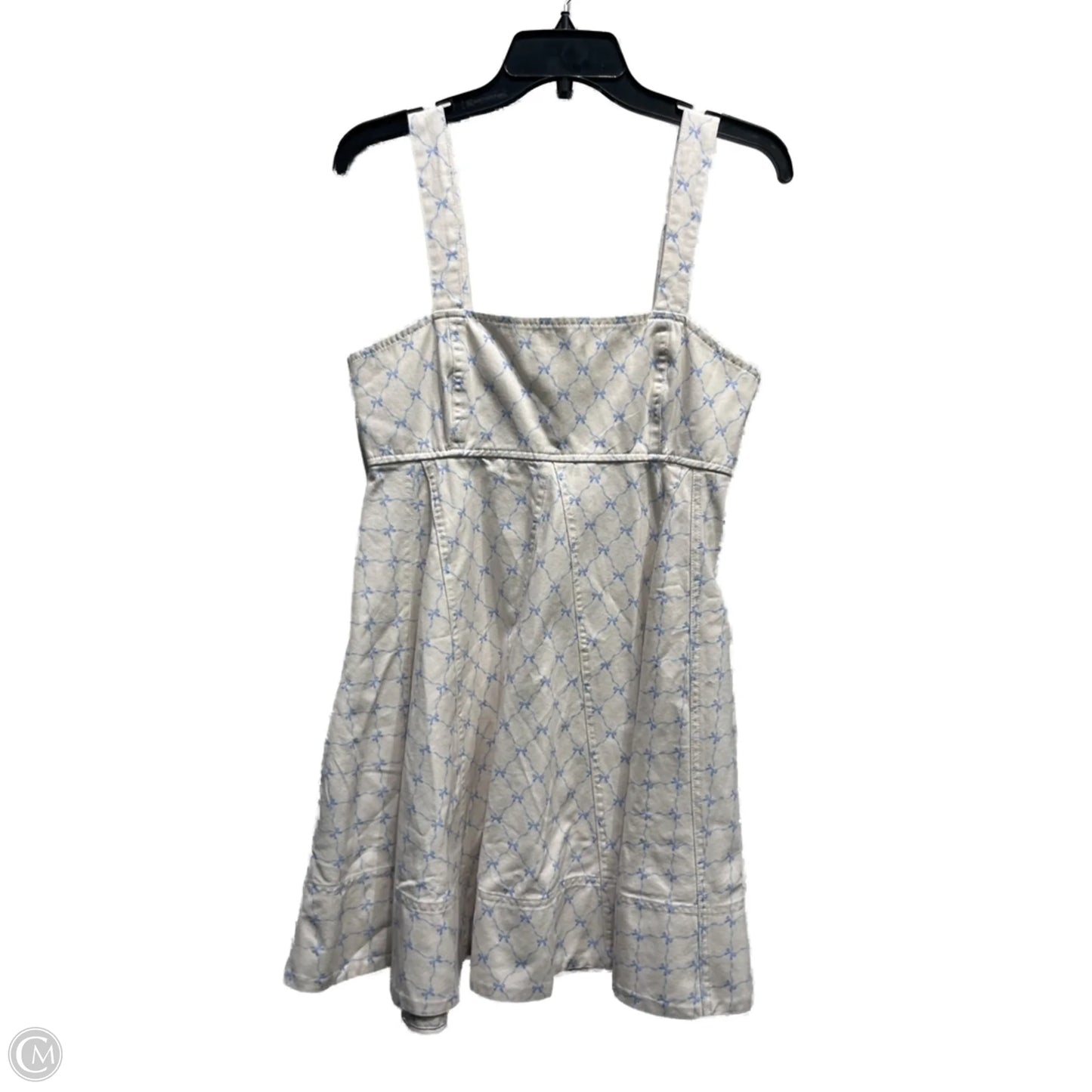 Dress Casual Short By Peach Love Cream California In Blue & White, Size: S