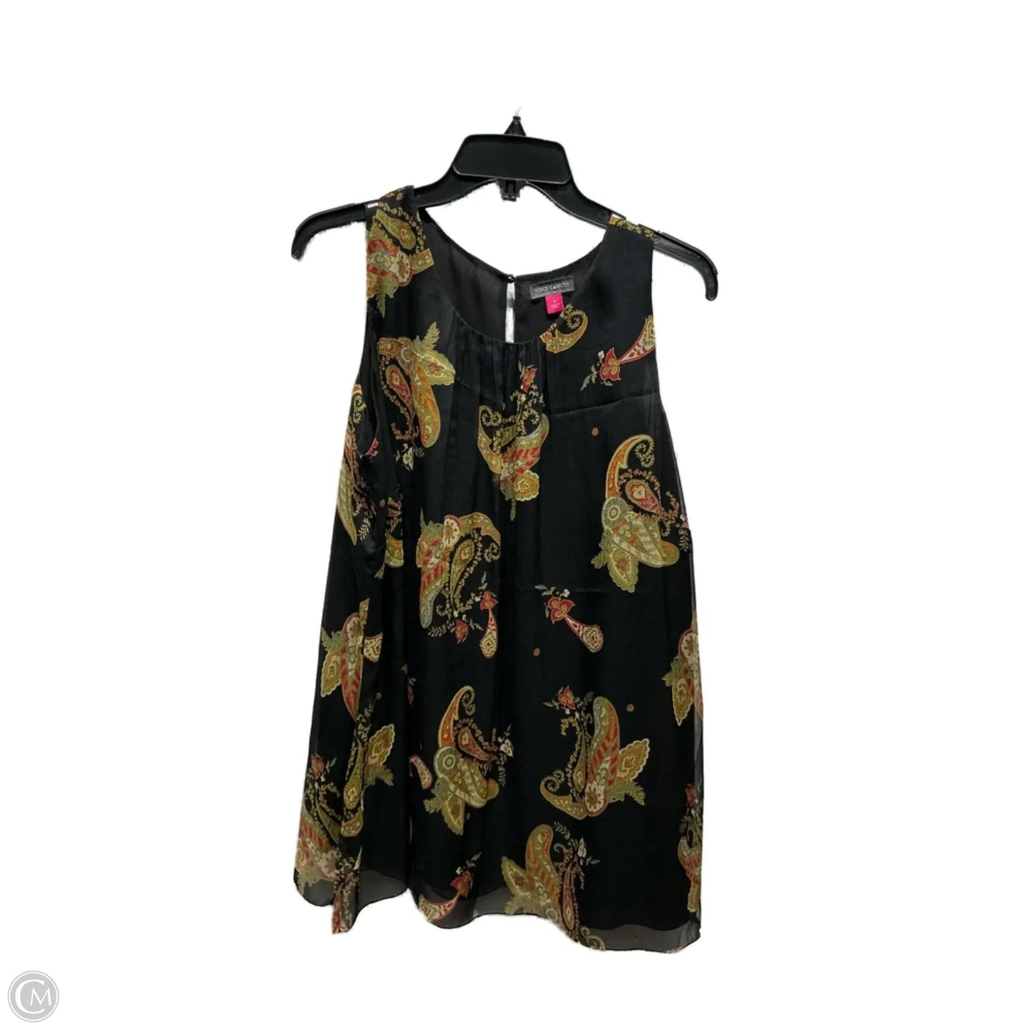 Top Sleeveless By Vince Camuto In Black & Green, Size: 1x
