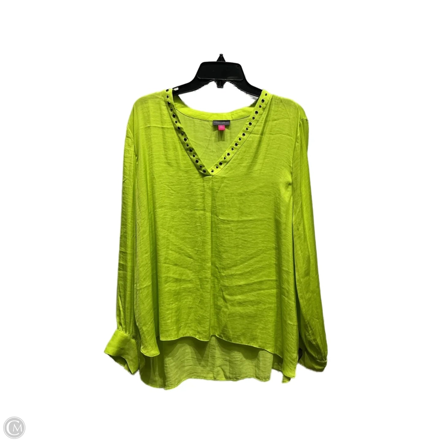 Blouse Long Sleeve By Vince Camuto In Green, Size: Xxl