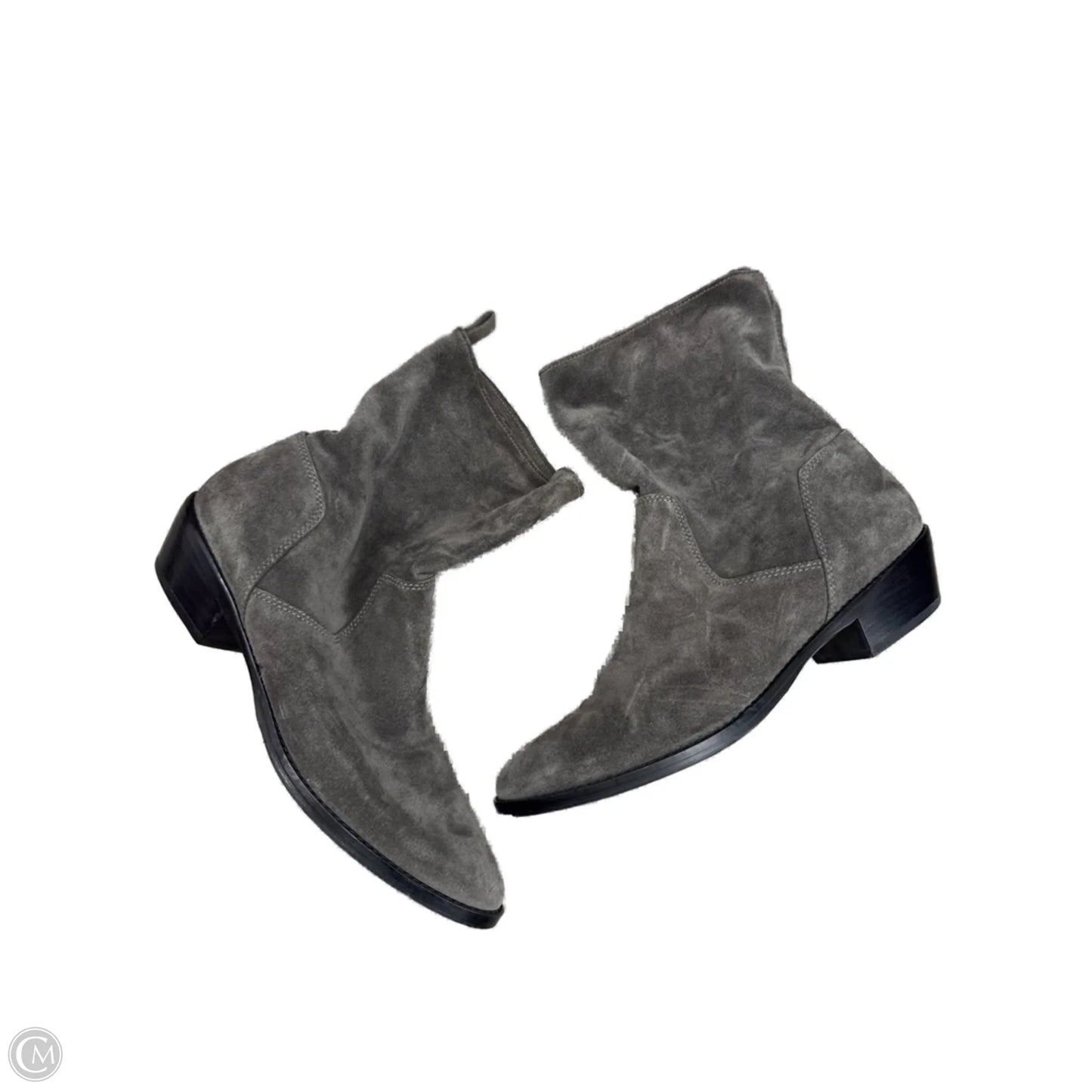 Boots Ankle Flats By Via Spiga In Grey, Size: 10
