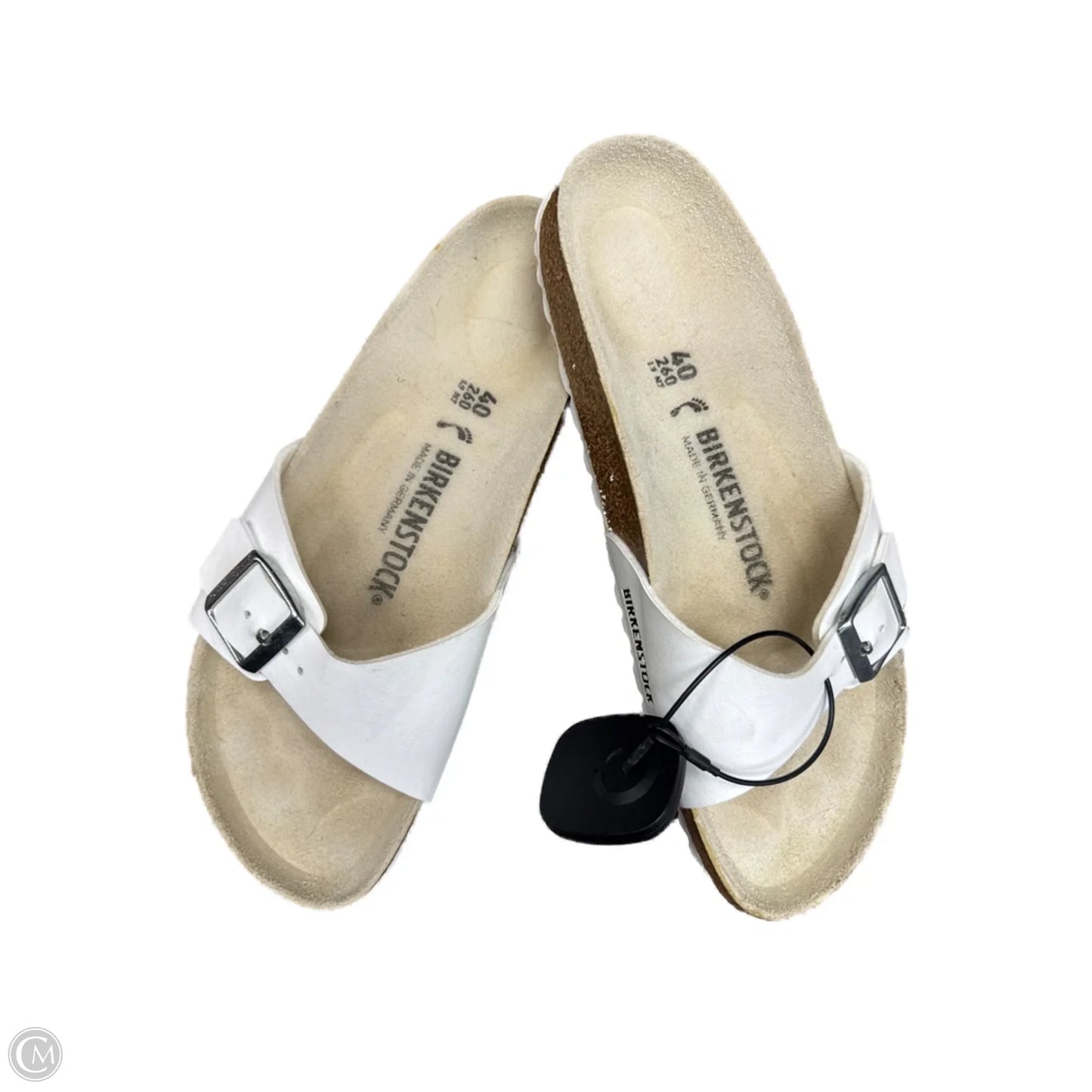 Sandals Flats By Birkenstock In White, Size: 9