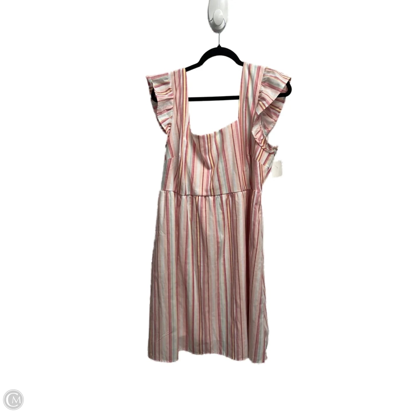 Dress Casual Short By True Craft In Pink & Yellow, Size: Xxl