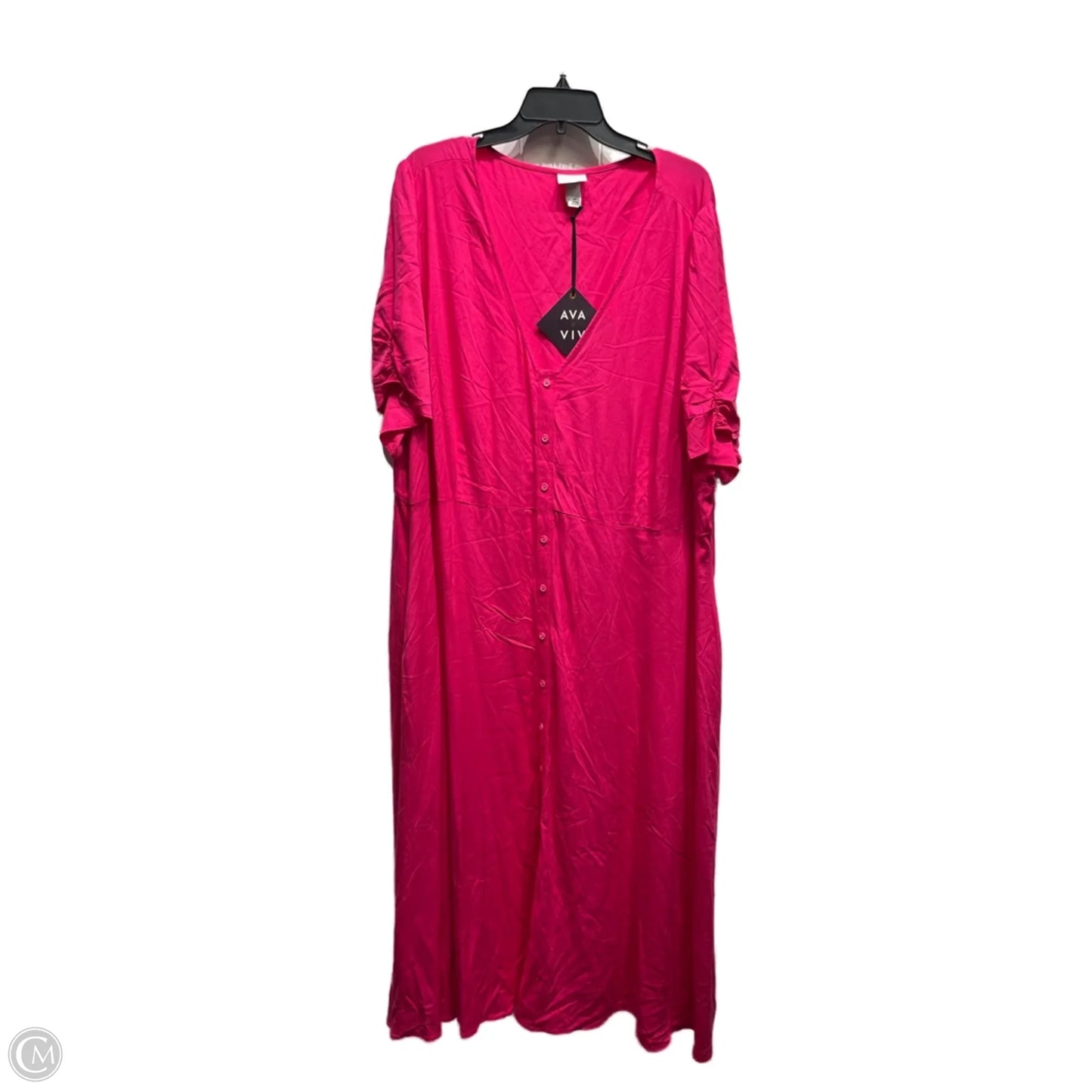 Dress Casual Maxi By Ava & Viv In Pink, Size: 4x