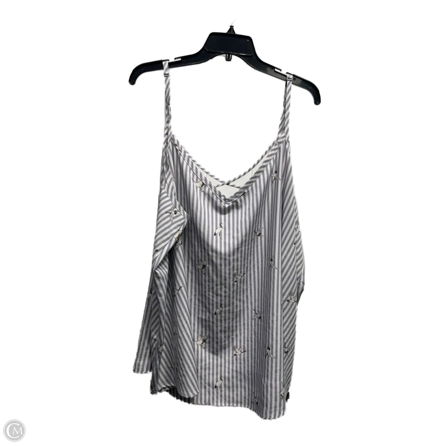 Top Sleeveless By Torrid In Blue & White, Size: 4x