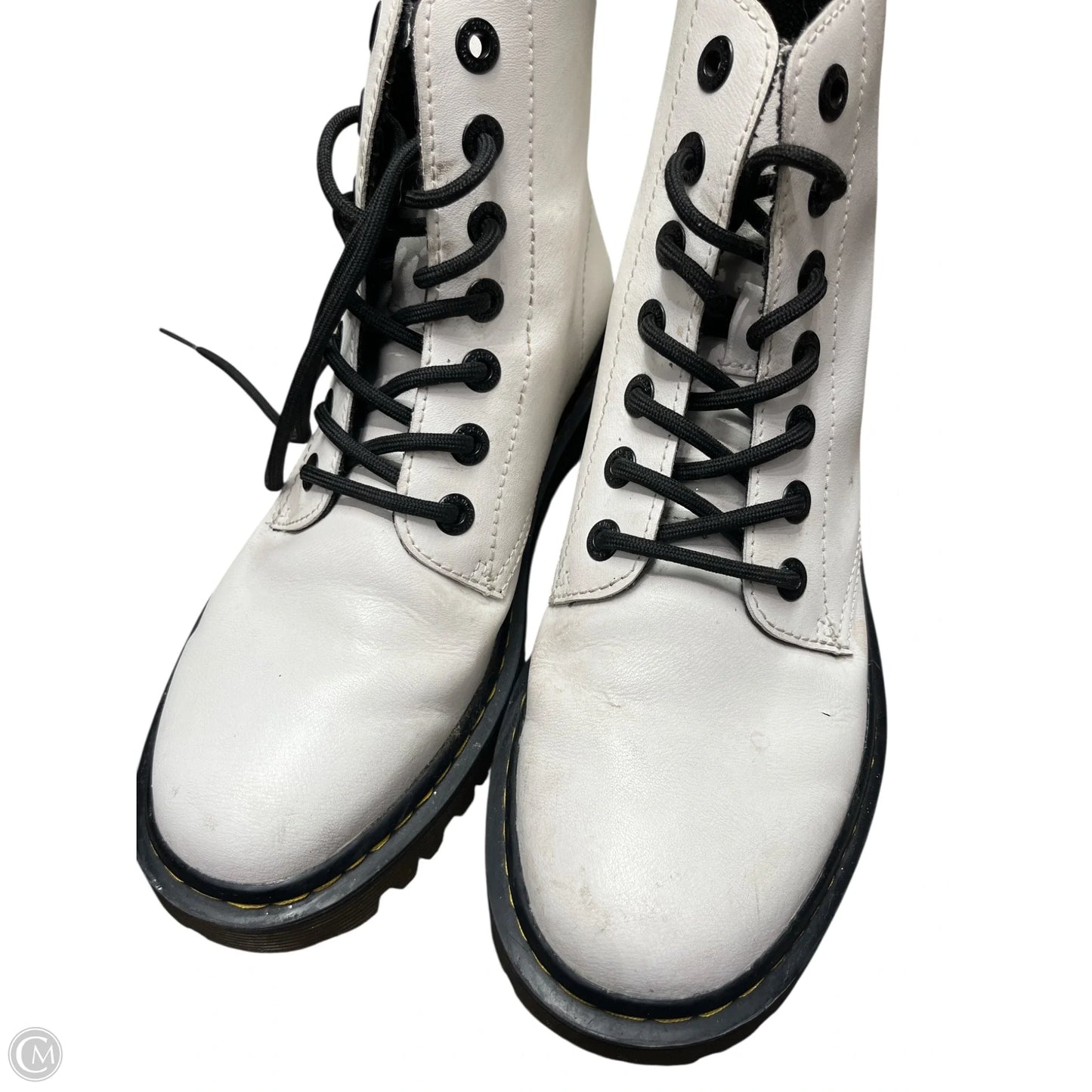 Boots Combat By Dr Martens In White, Size: 8