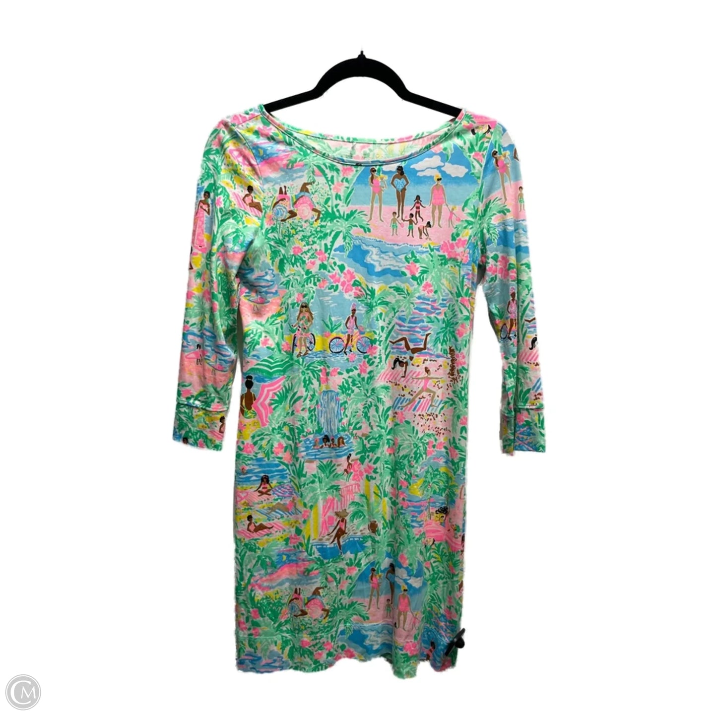 Dress Designer By Lilly Pulitzer In Green & Pink, Size: Xs