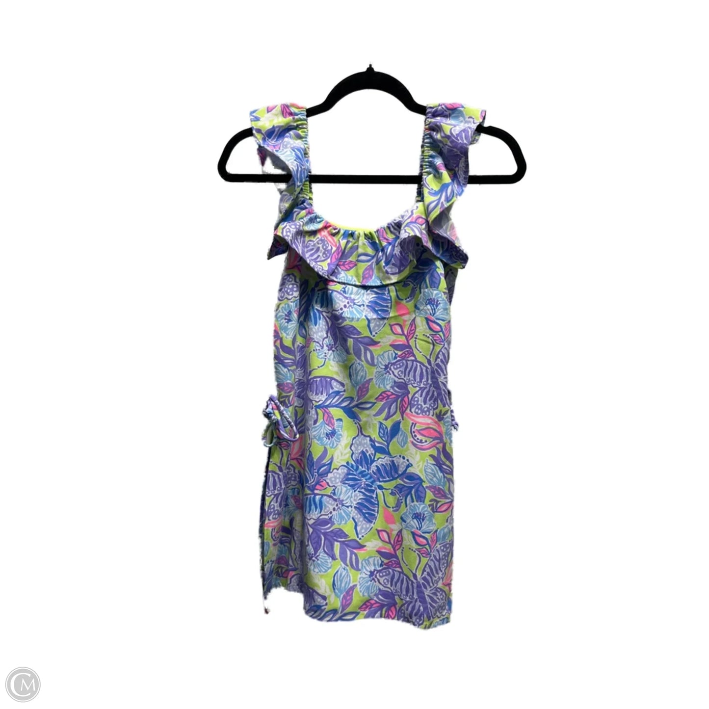 Romper Designer By Lilly Pulitzer In Green & Purple, Size: Xxs